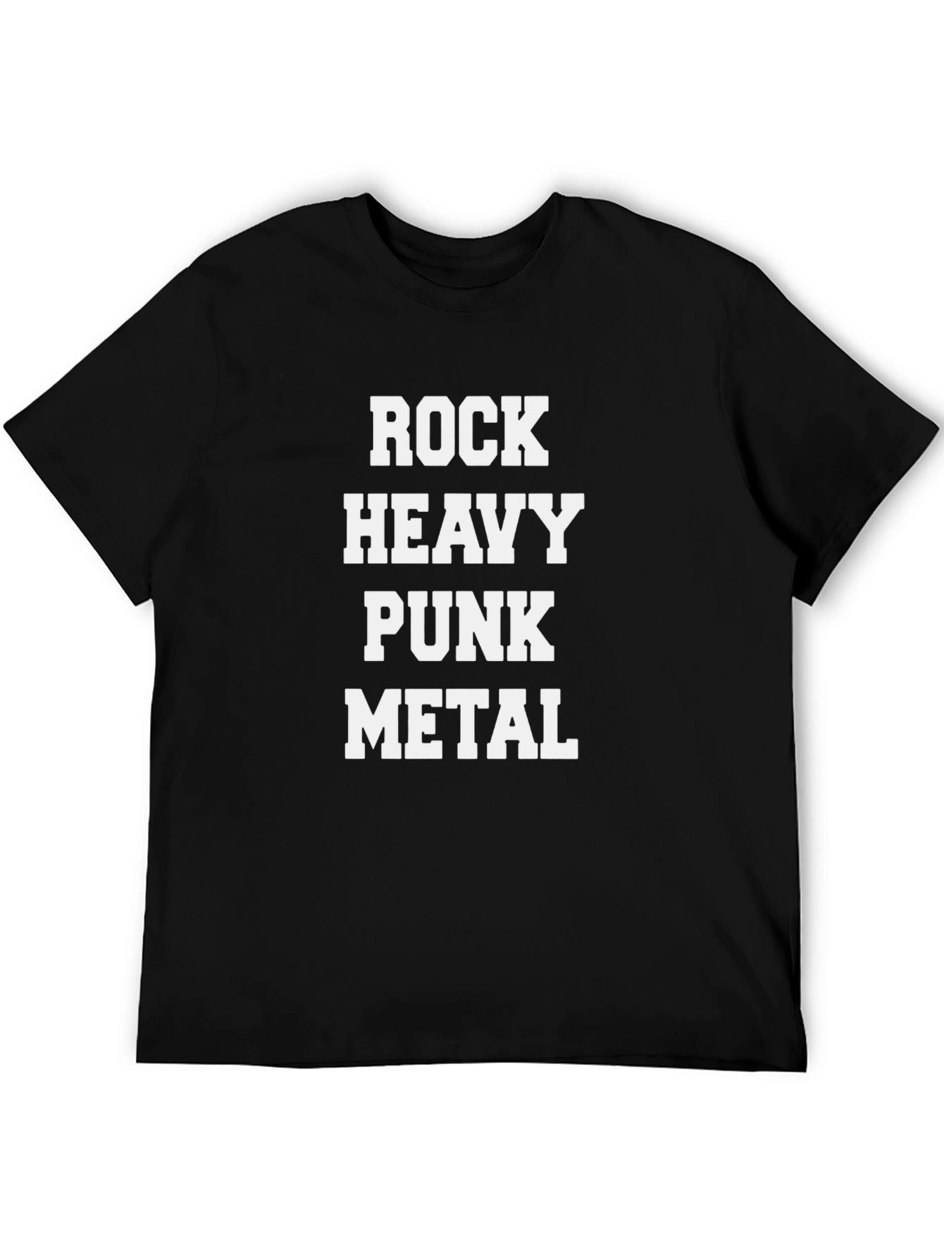 Black Rock Heavy Punk Metal T-Shirt Black Cotton Blend view 5