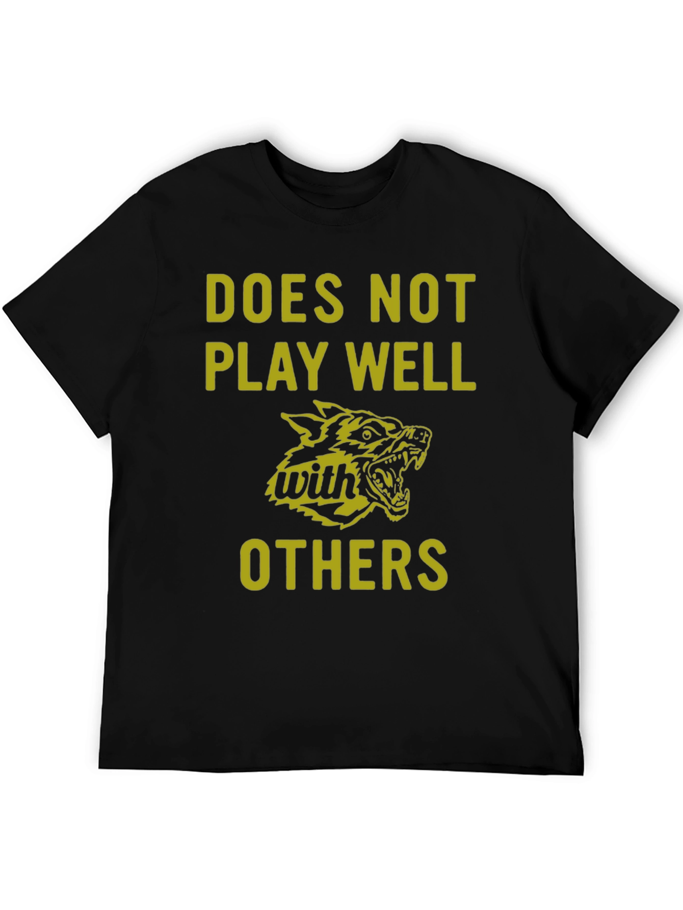 Black Does Not Play Well With Others Graphic Tee view 5