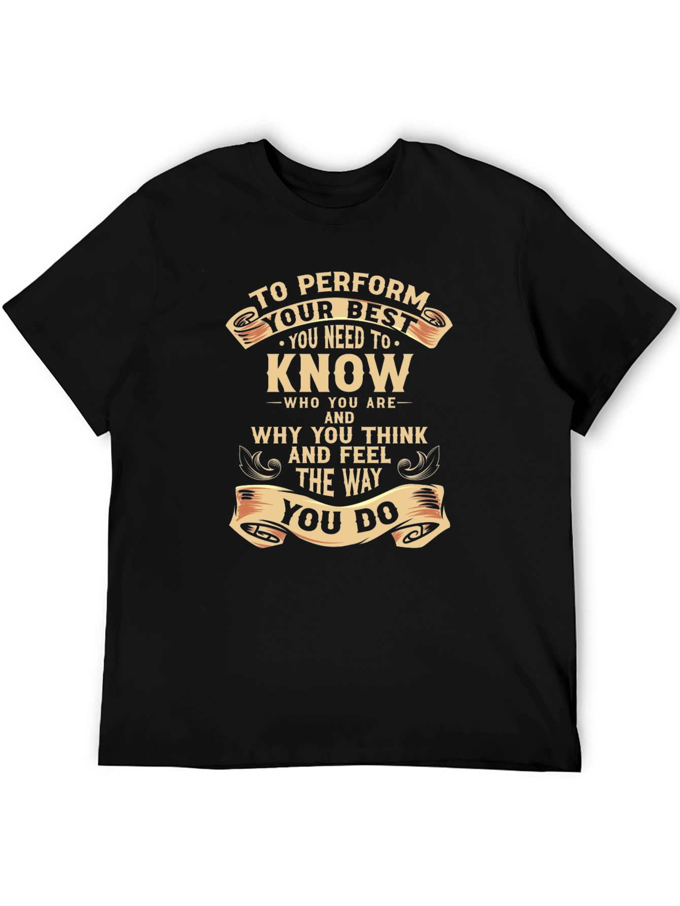 Black Motivational T-Shirt - Know Yourself view 5