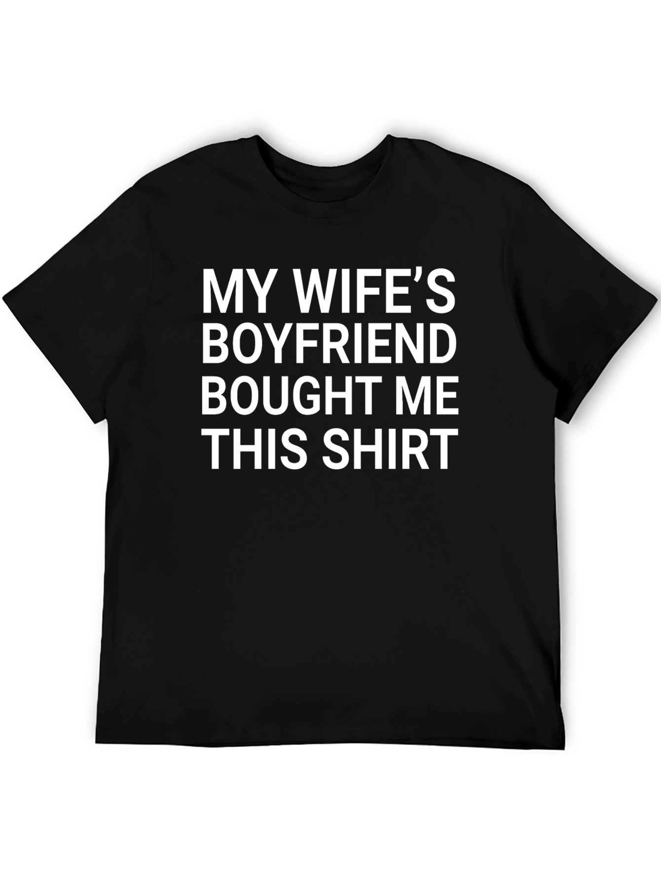 Black Funny "My Wife's Boyfriend" Graphic Tee view 5