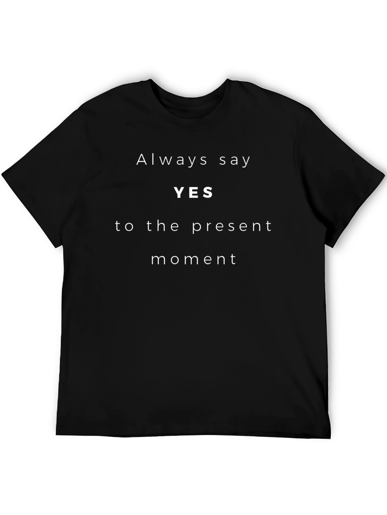 Black Inspirational 'Say Yes' Graphic Tee - Black view 5