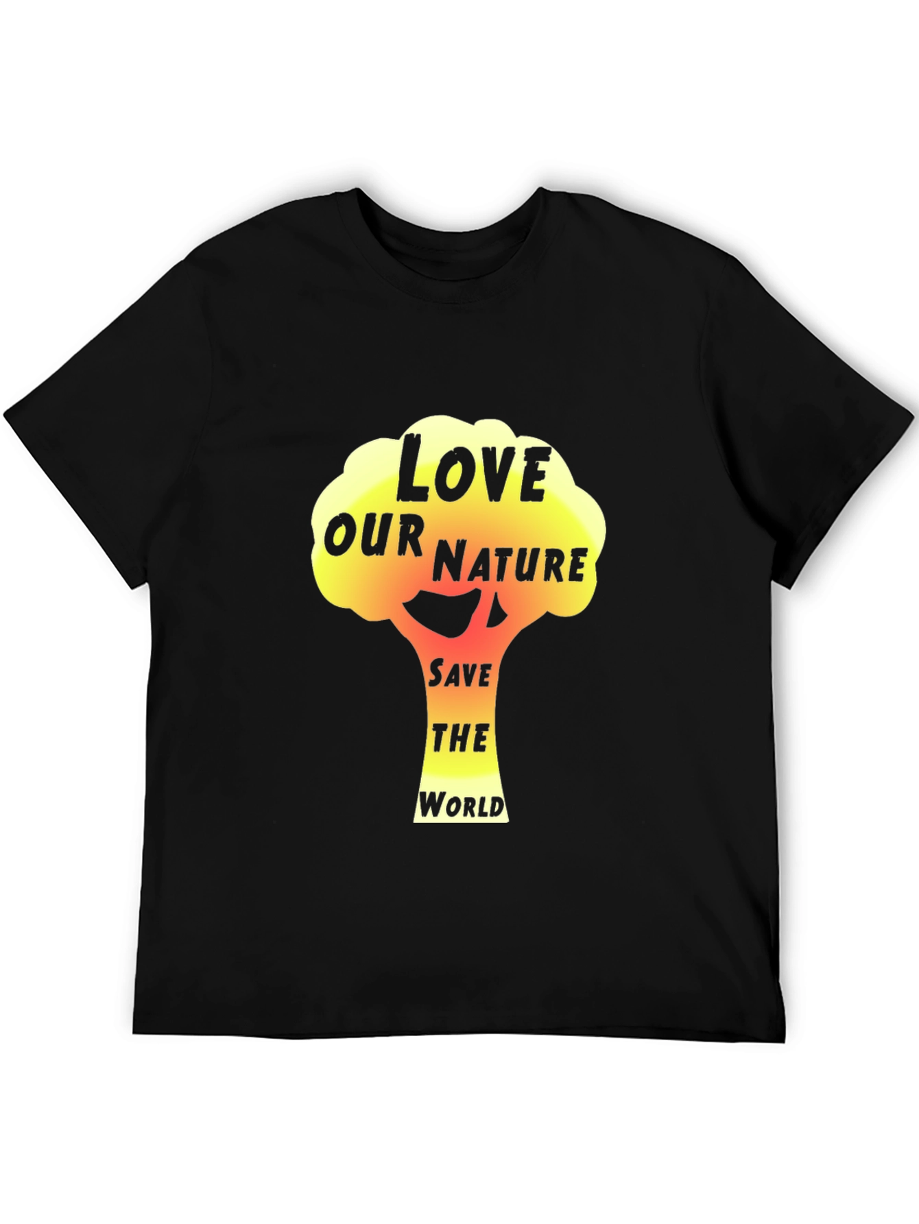 Black Love Nature Save World Graphic T-Shirt view 5