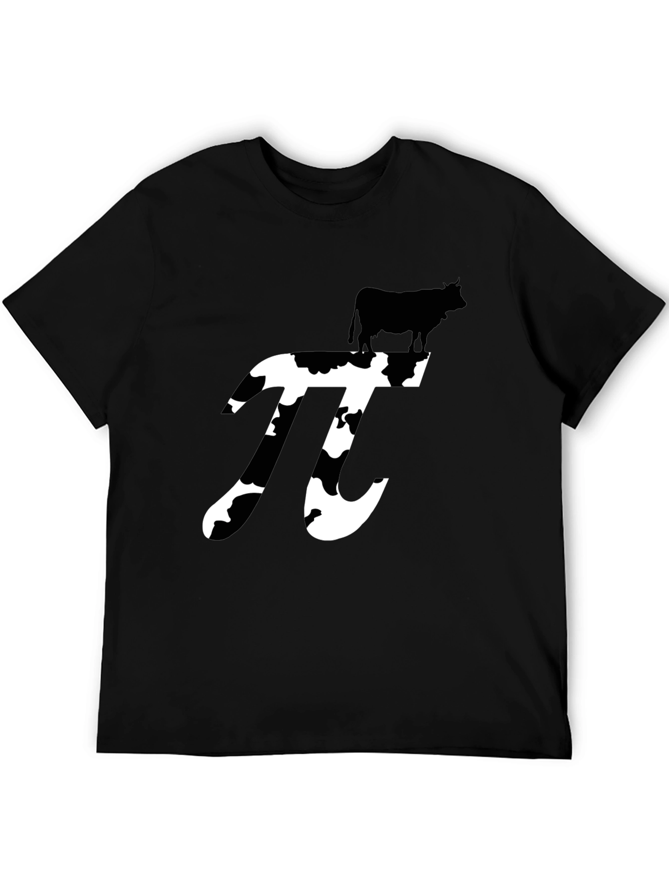 Black Cow Pi T-Shirt - Funny Math Humor view 5