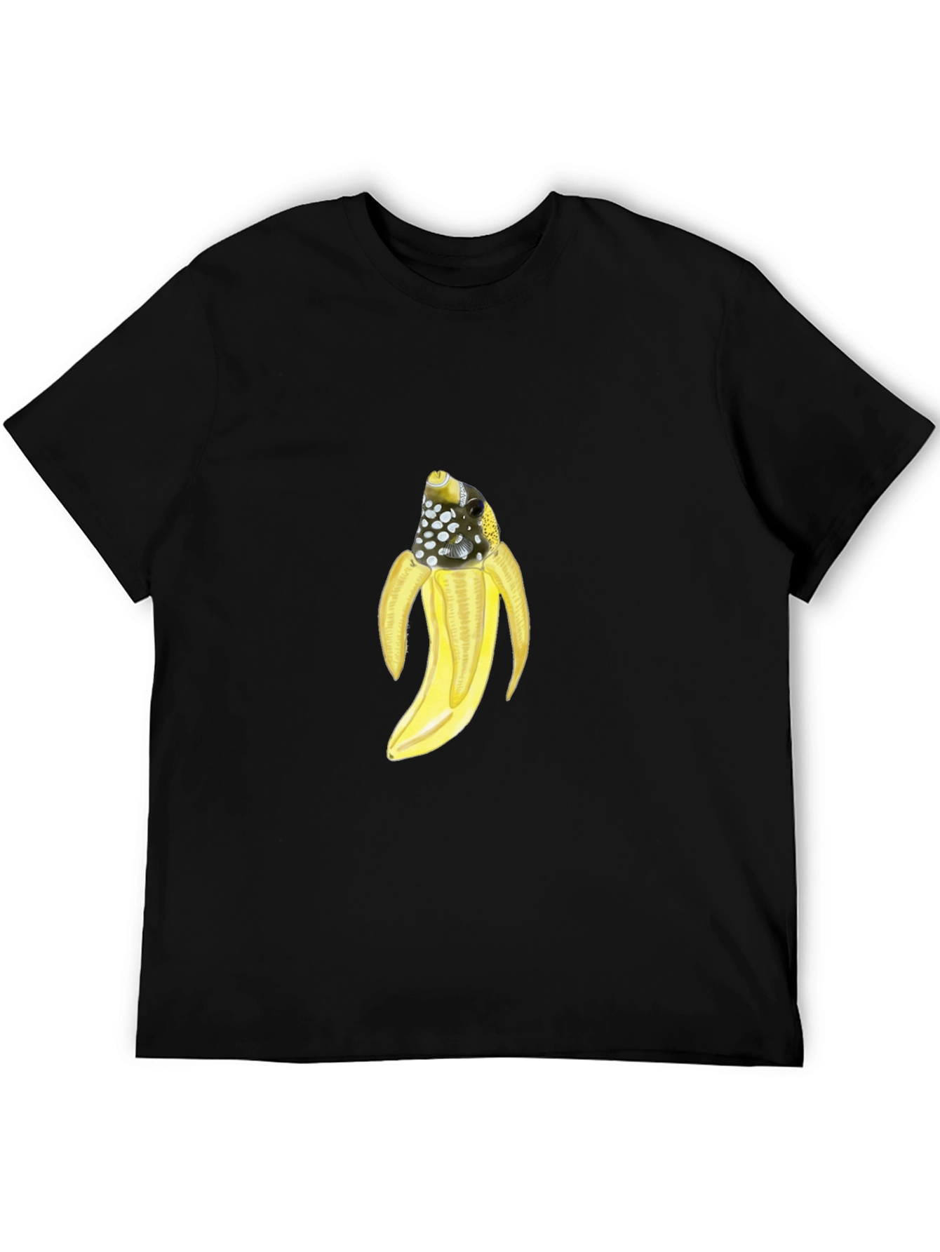 Black Banana Fish T-Shirt - Quirky Graphic Tee view 5