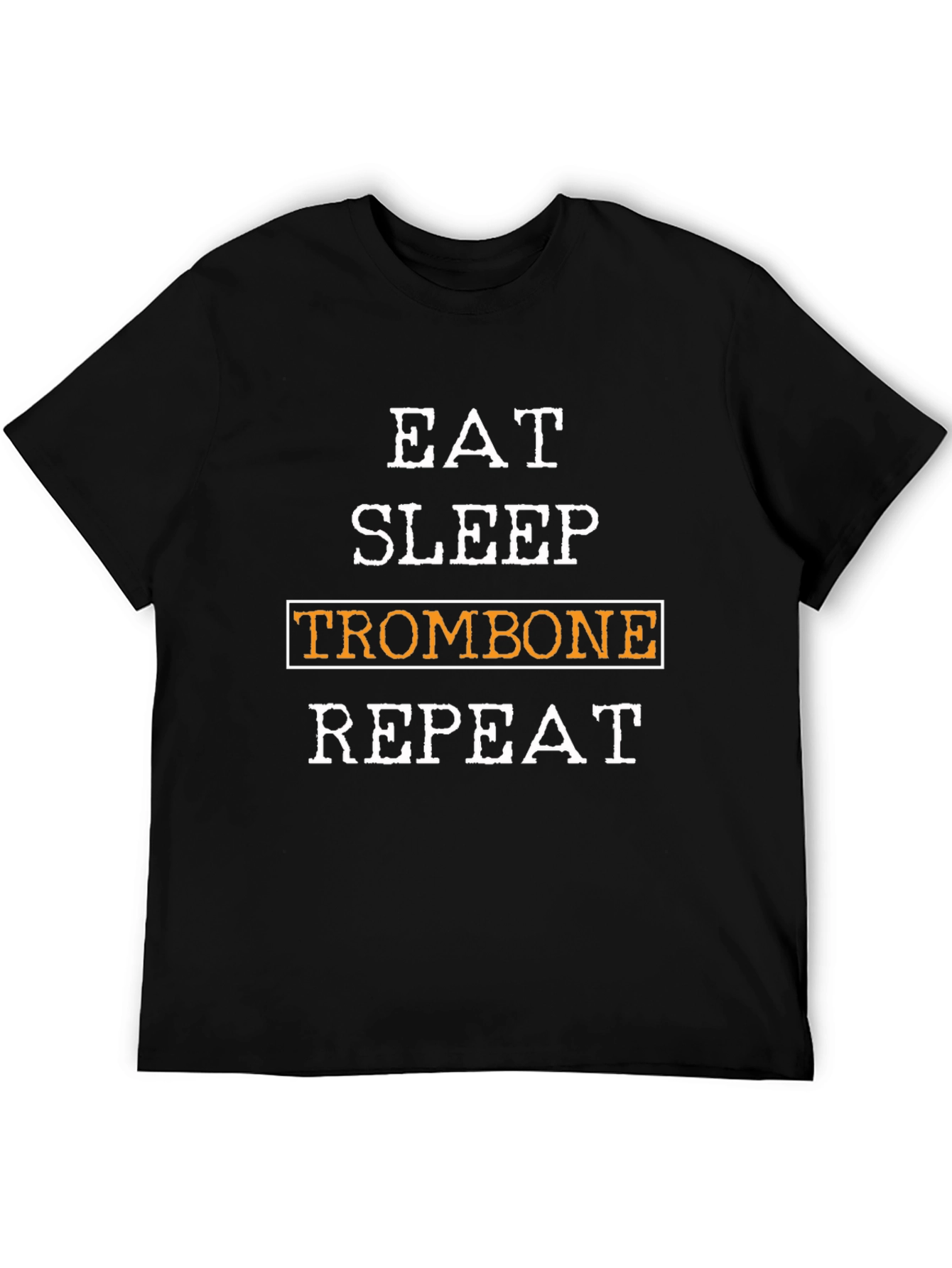 Black Eat Sleep Trombone Repeat T-Shirt view 5