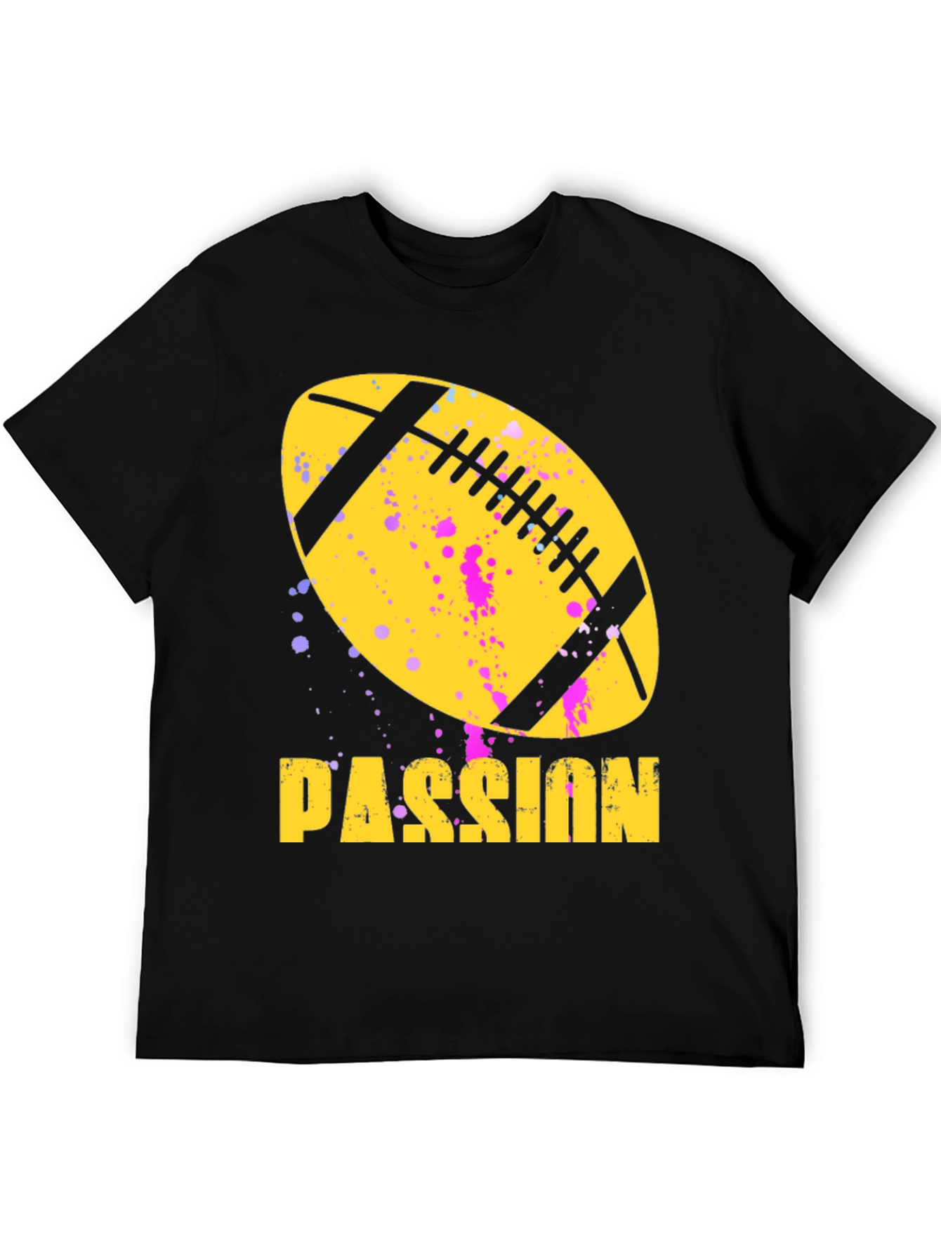 Black Passion Football Graphic Tee view 5