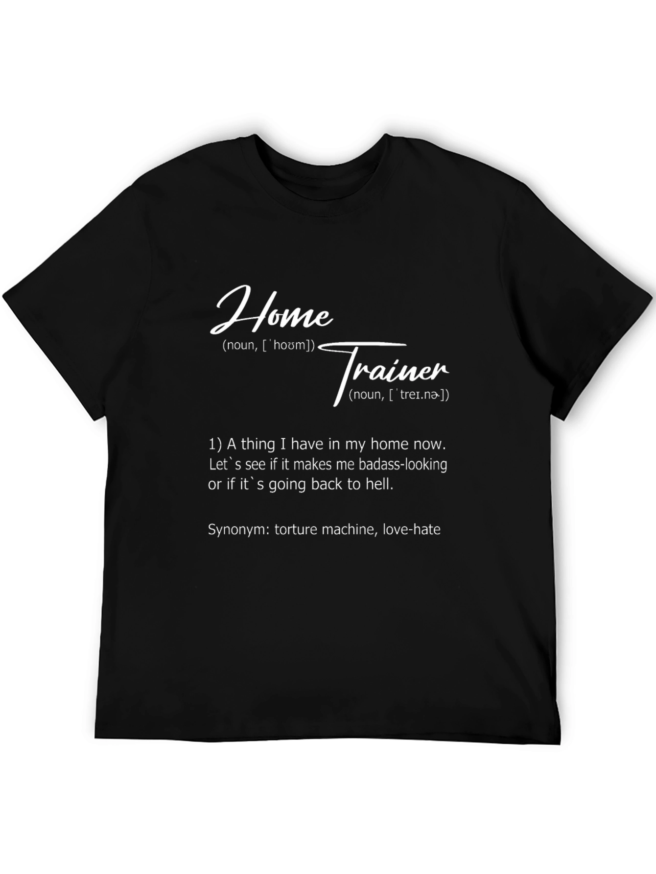 Black Home Trainer Definition T-Shirt view 5