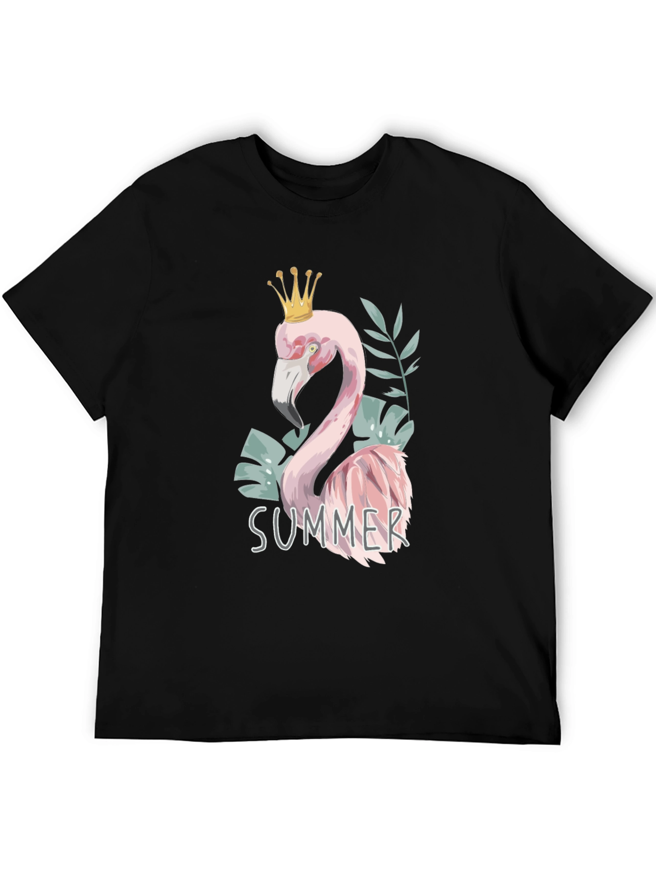 Black Summer Flamingo Tee view 5