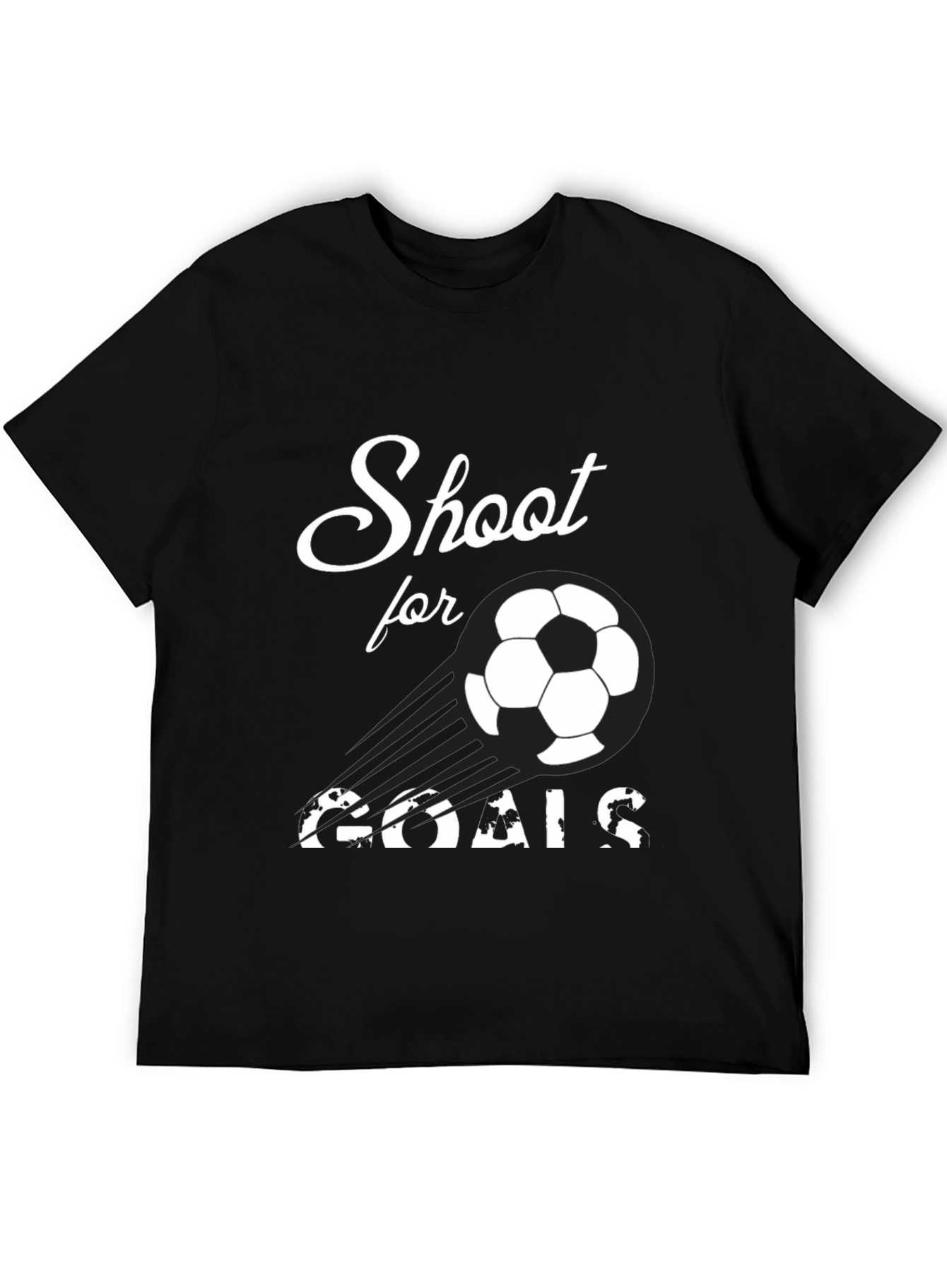 Black Shoot for Goals Soccer T-Shirt view 5