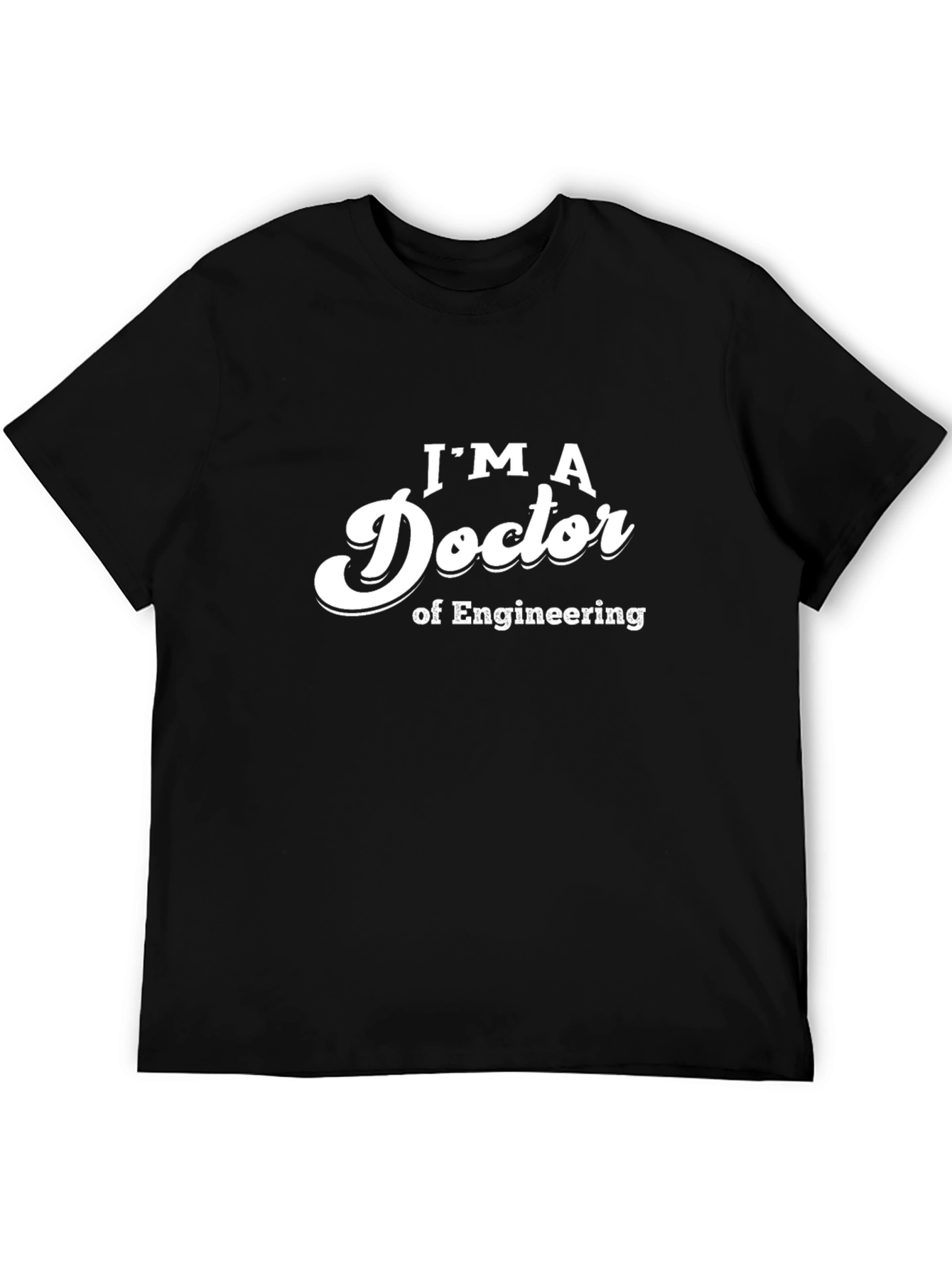 Black Doctor of Engineering Graphic Tee - Black view 5
