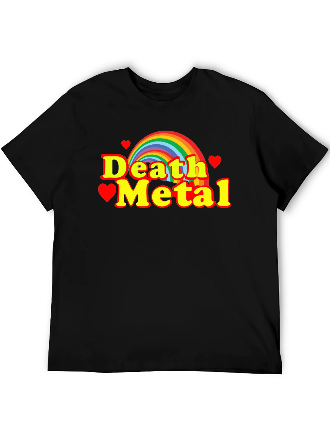 Black Rainbow Death Metal Graphic Tee view 5