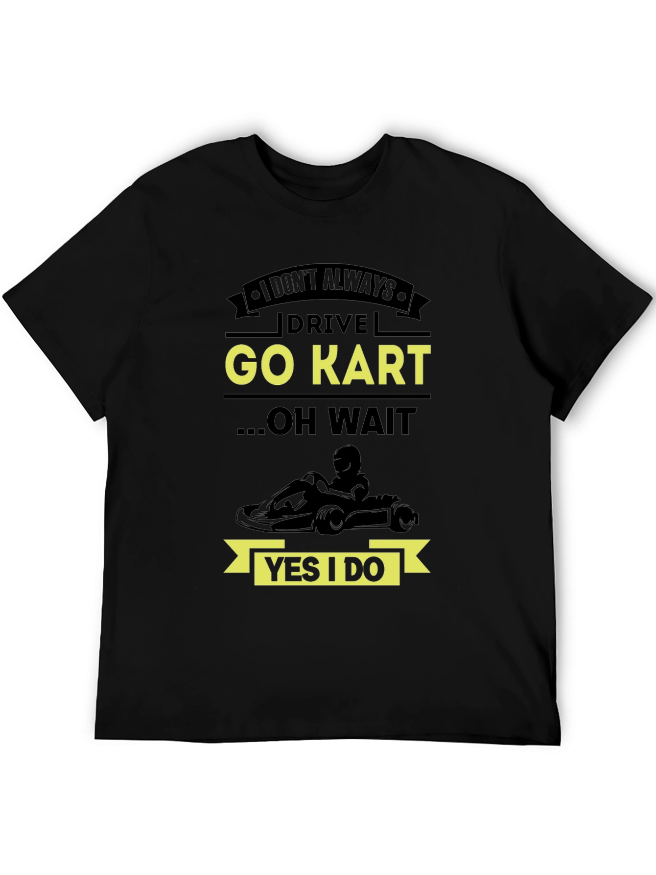 Black Go Kart T-Shirt - Drive Go Kart Graphic Tee view 5