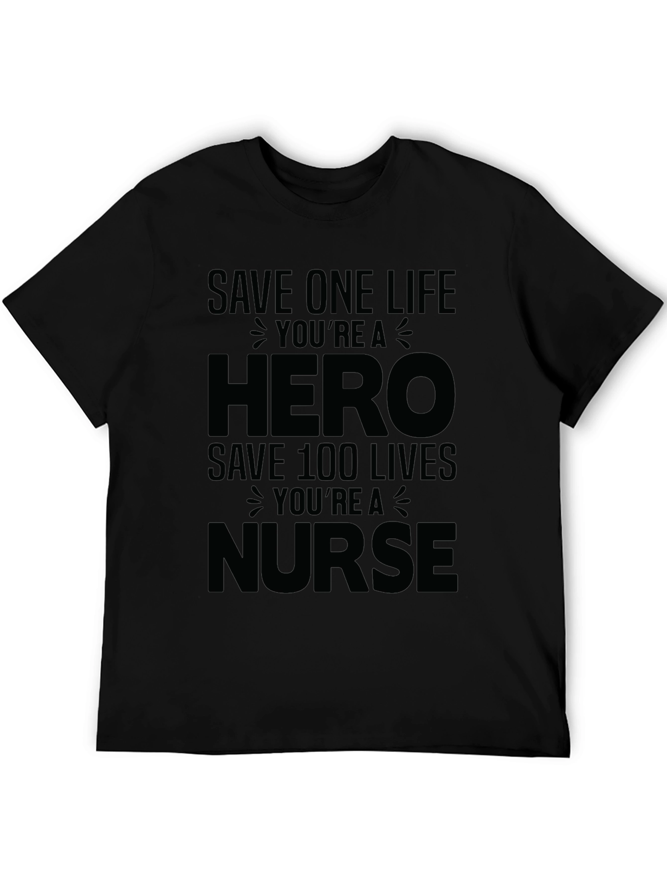 Black Nurse Hero Graphic Tee - Unisex view 5