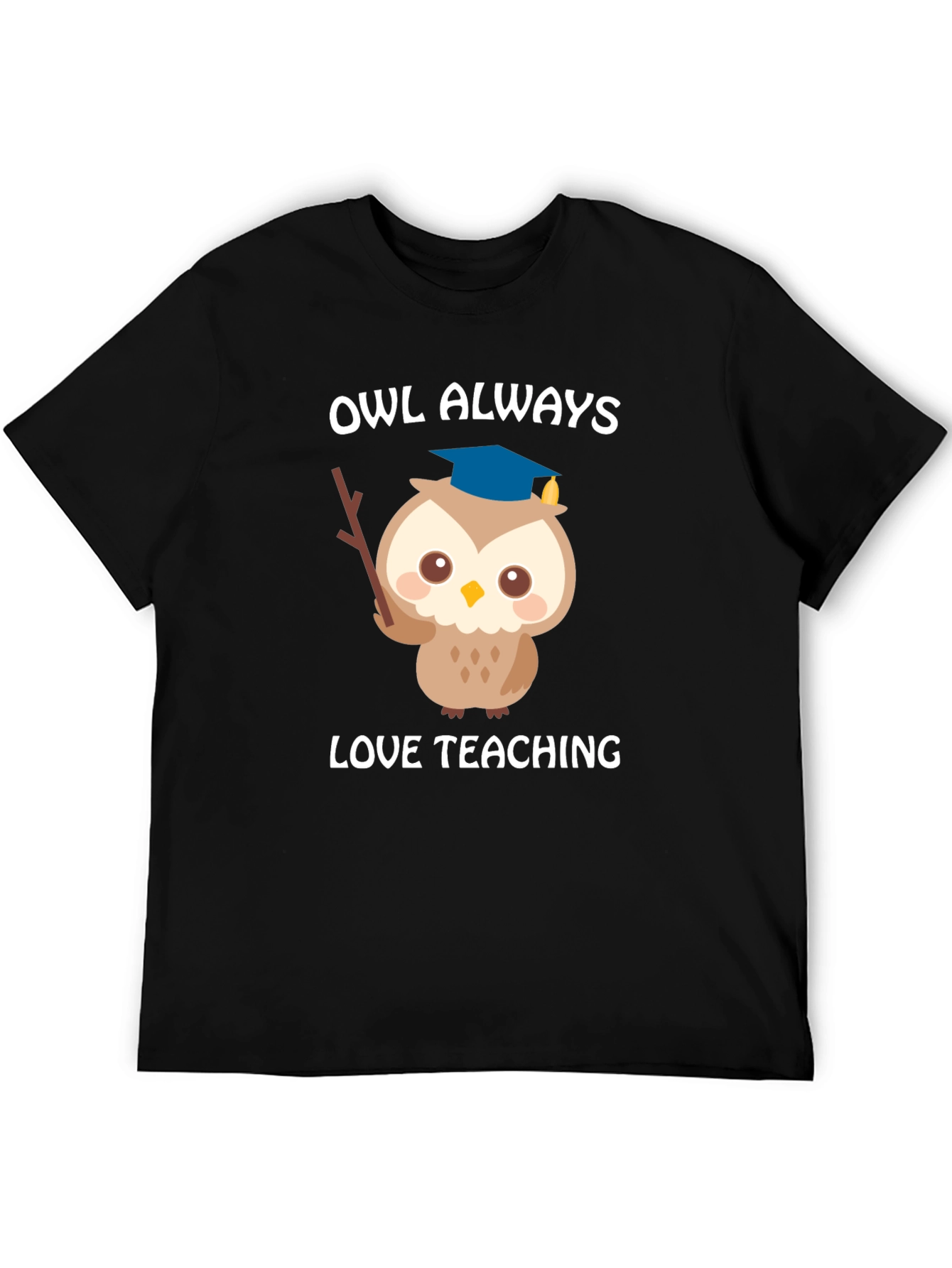 Black Owl Always Love Teaching T-Shirt view 5