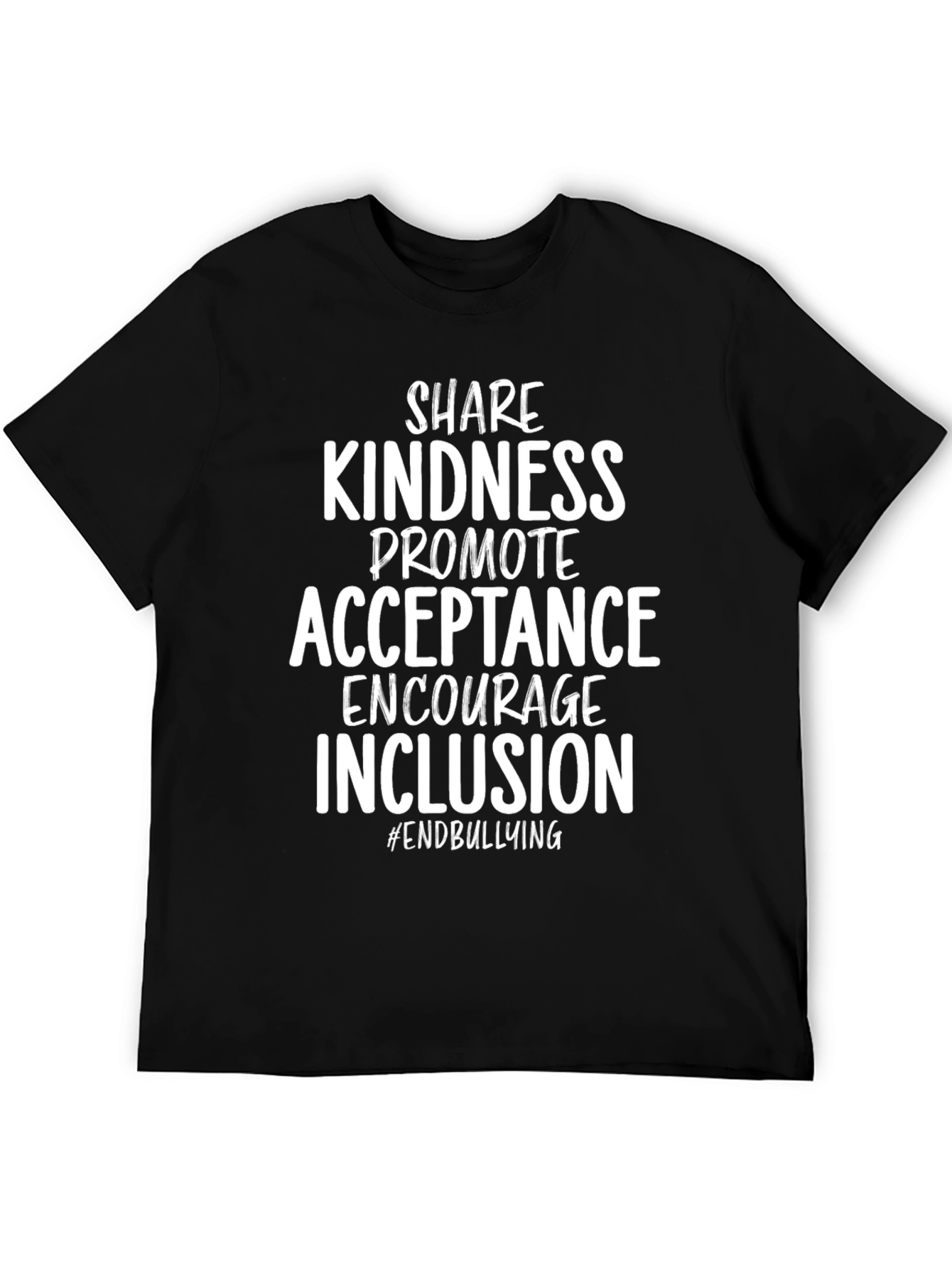Black Kindness Inclusion T-Shirt - End Bullying view 5