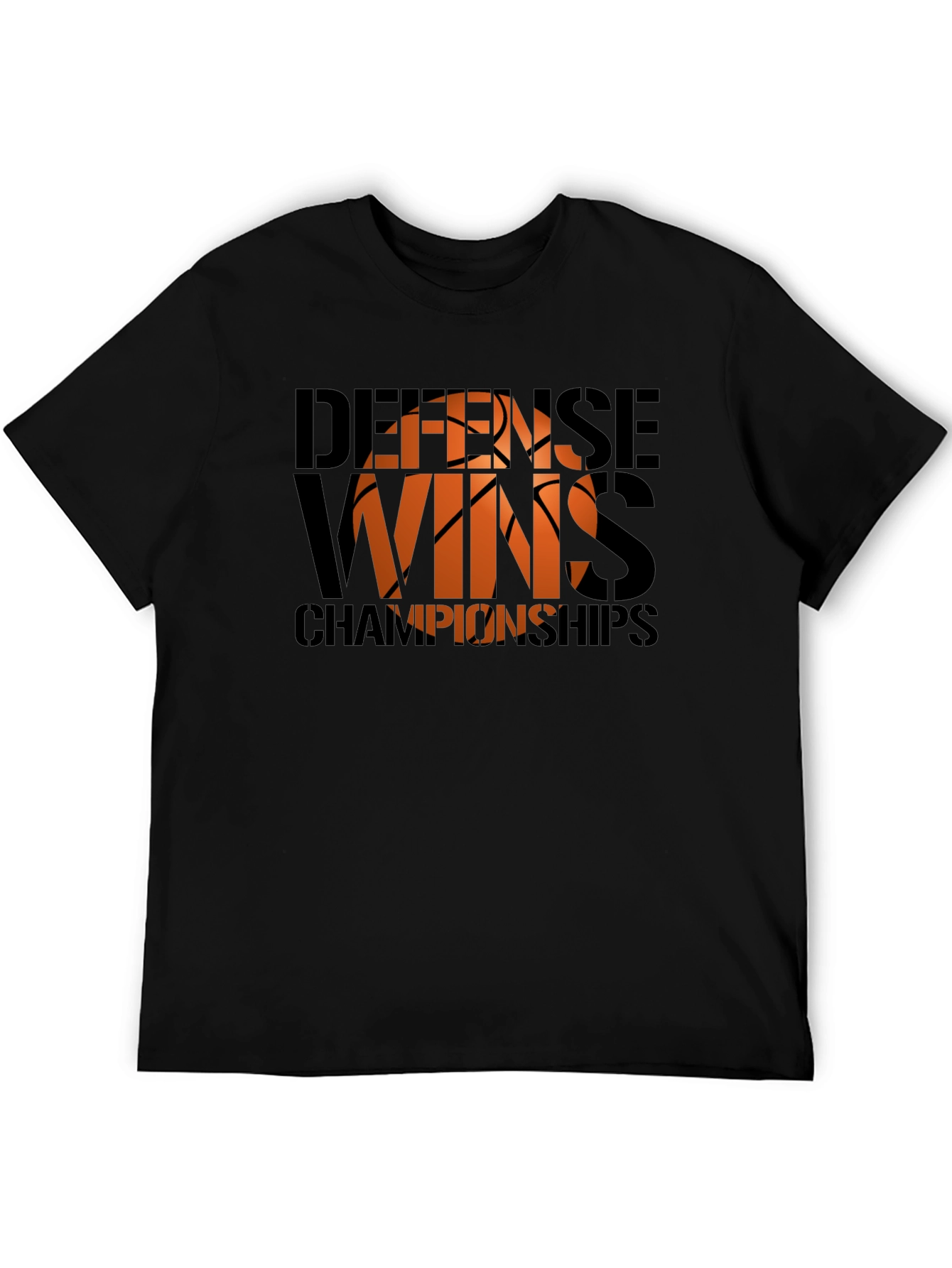Black Defense Wins Championships Basketball Graphic Tee view 5