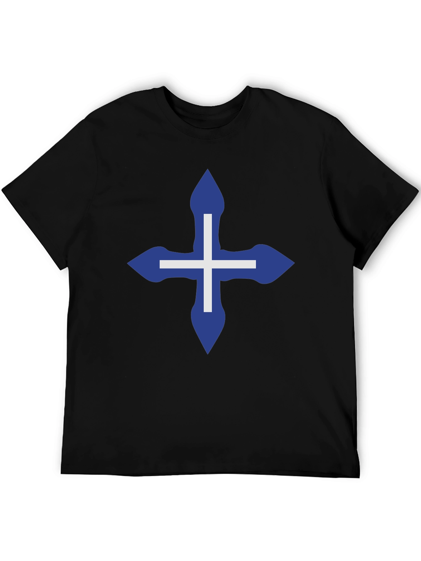 Black Cross Design Black T-Shirt - Stylish & Unique view 5