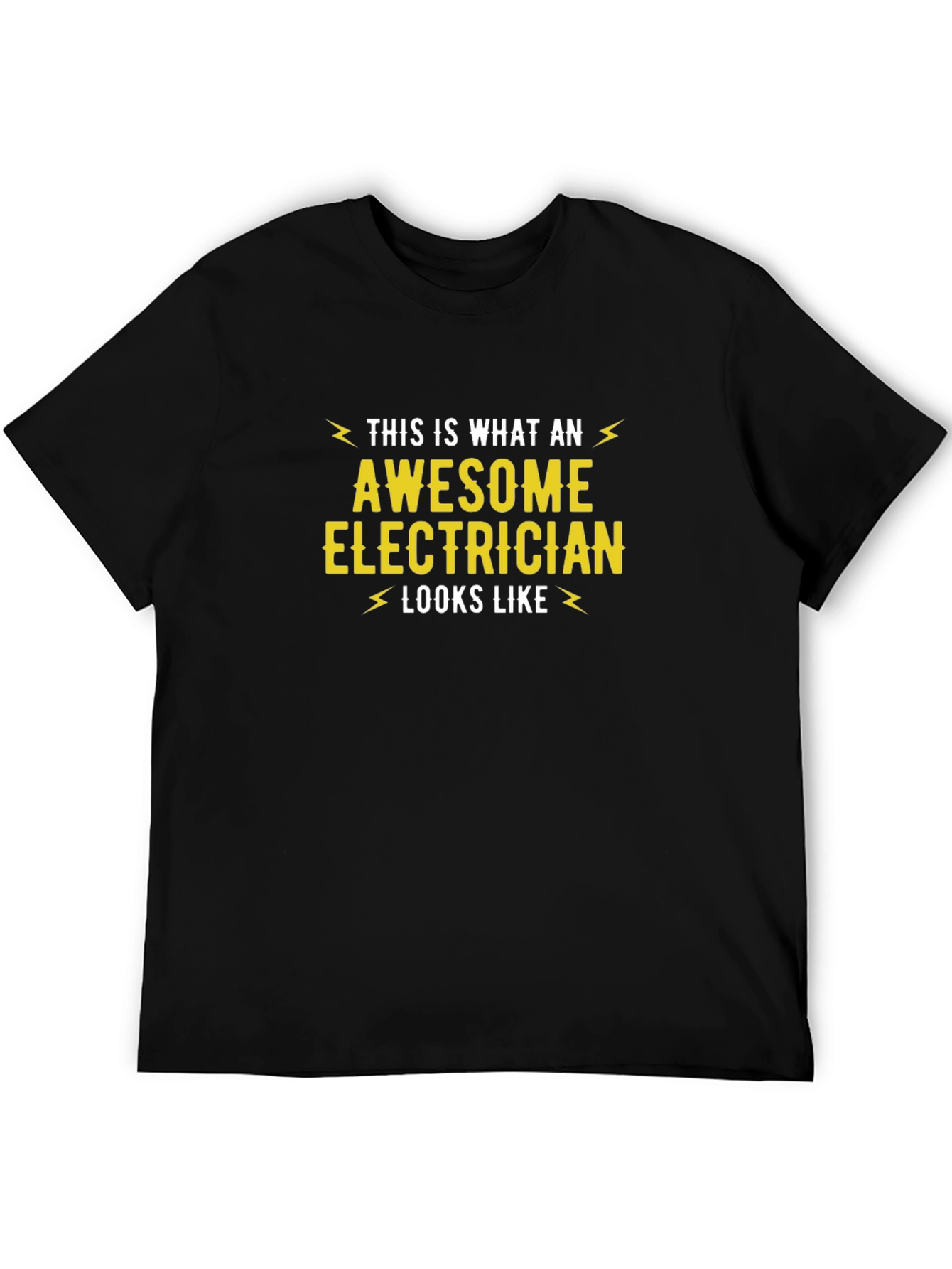 Black Awesome Electrician T-Shirt - Gift for Electricians view 5