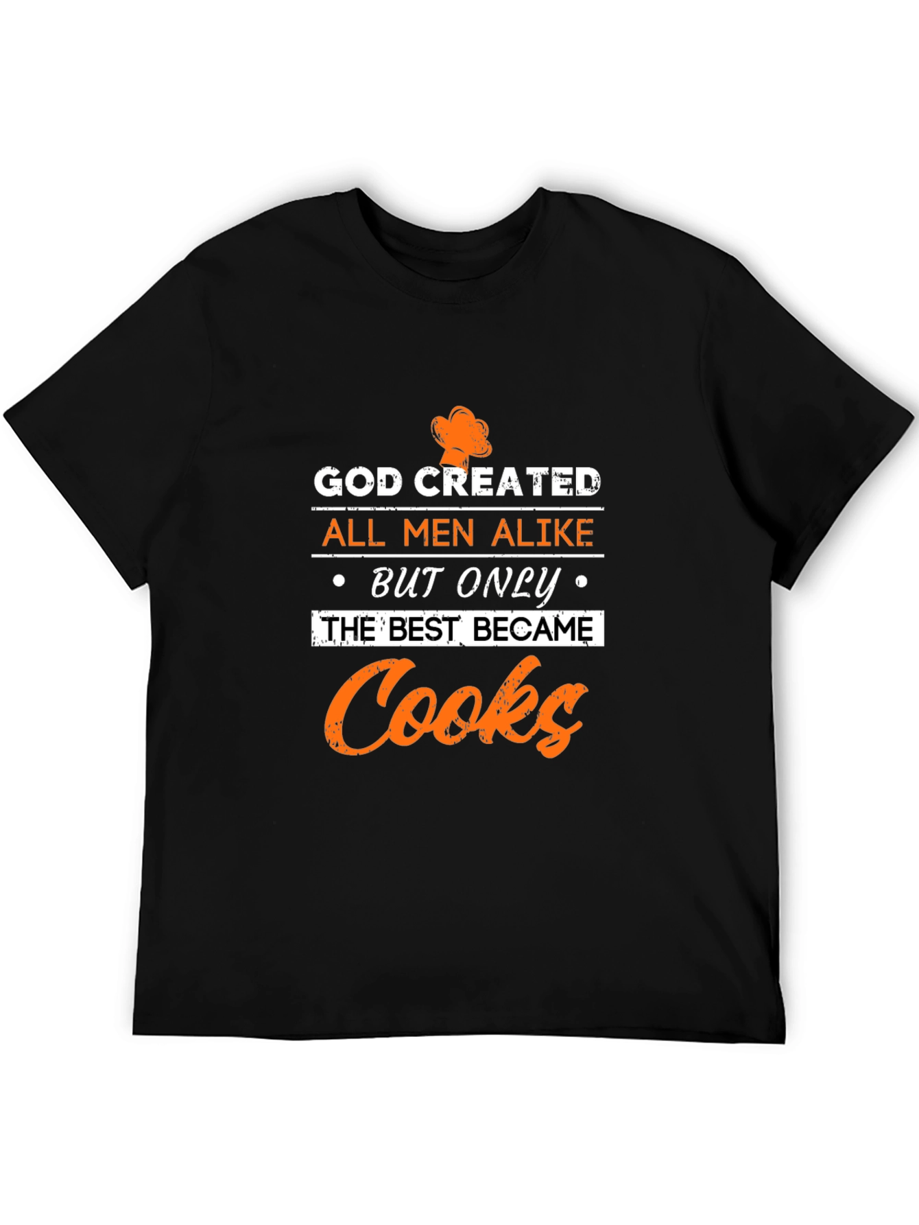 Black God Created Cooks T-Shirt | Funny Chef Apparel view 5