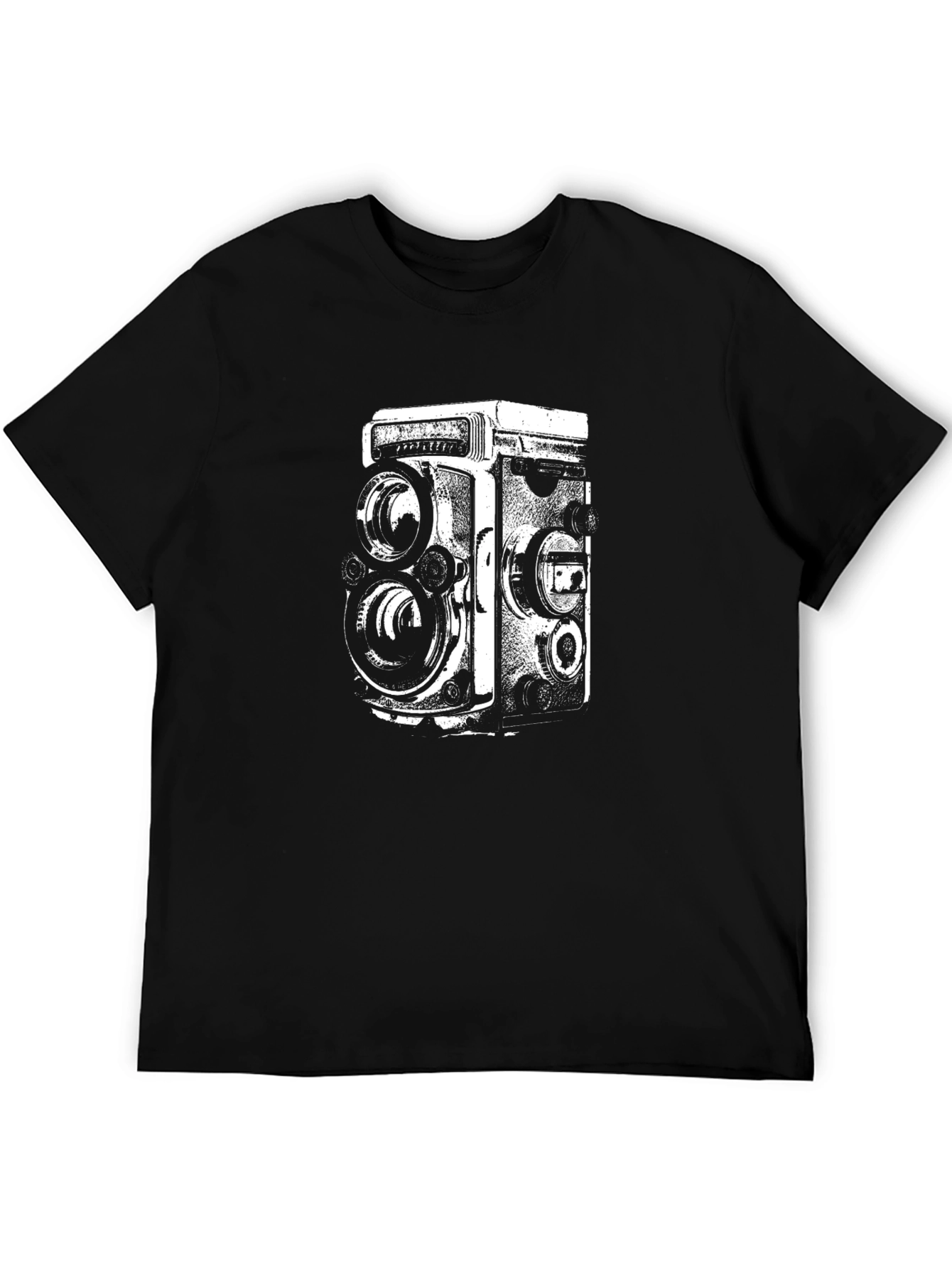 Black Vintage Camera Graphic T-Shirt - Retro Style view 5