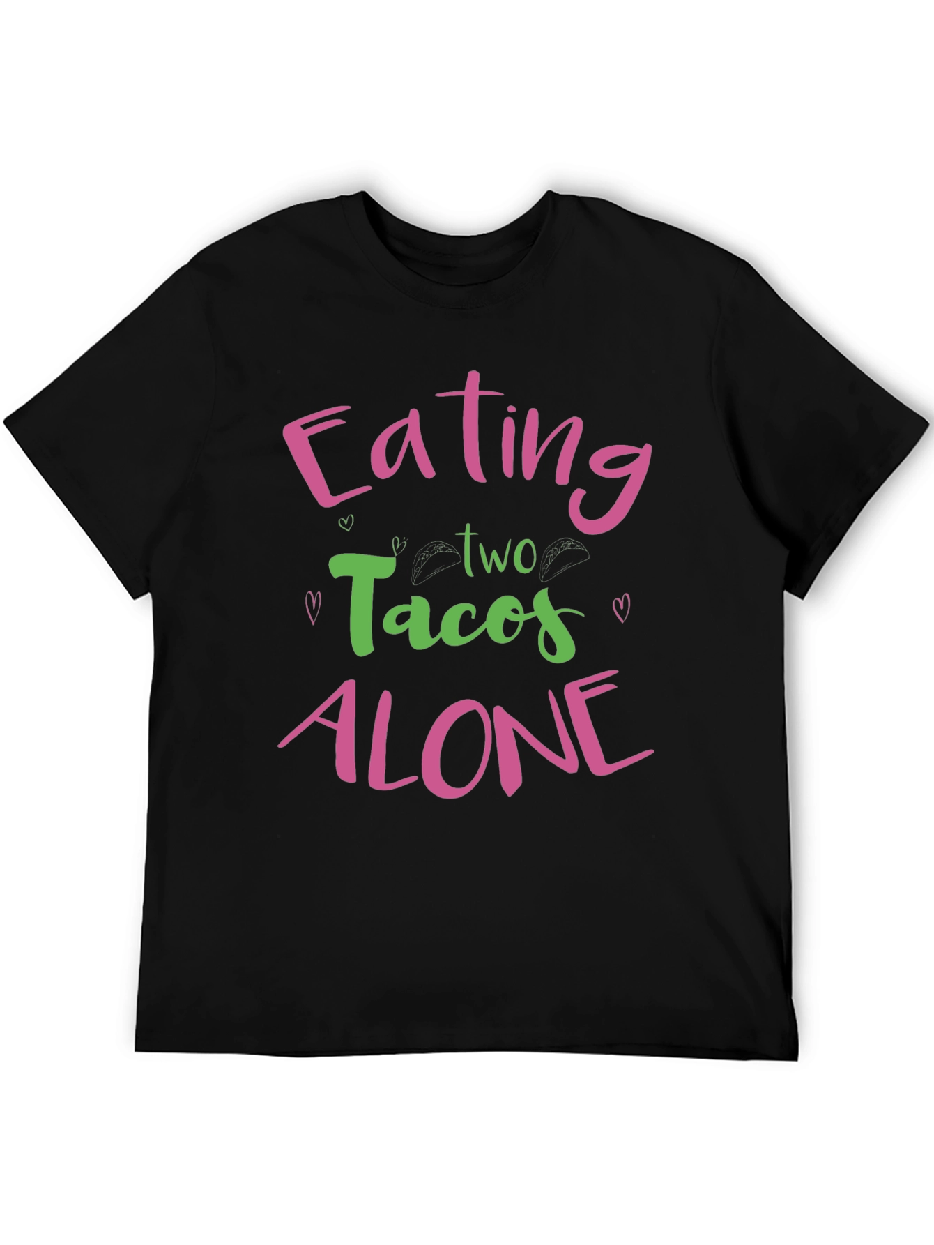 Black Eating Tacos Alone Graphic Tee view 5