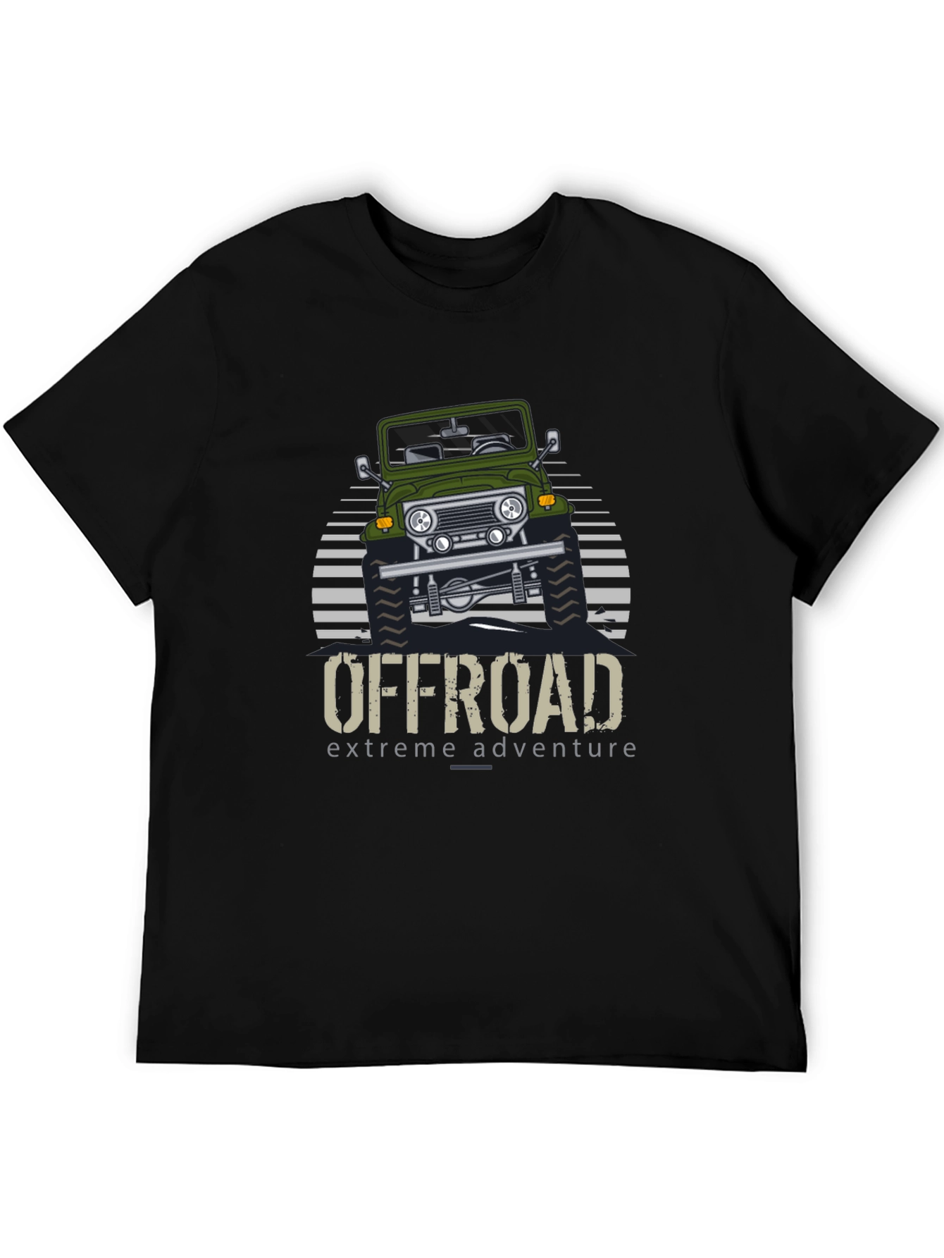 Black Off Road Extreme Adventure Graphic T-Shirt view 5