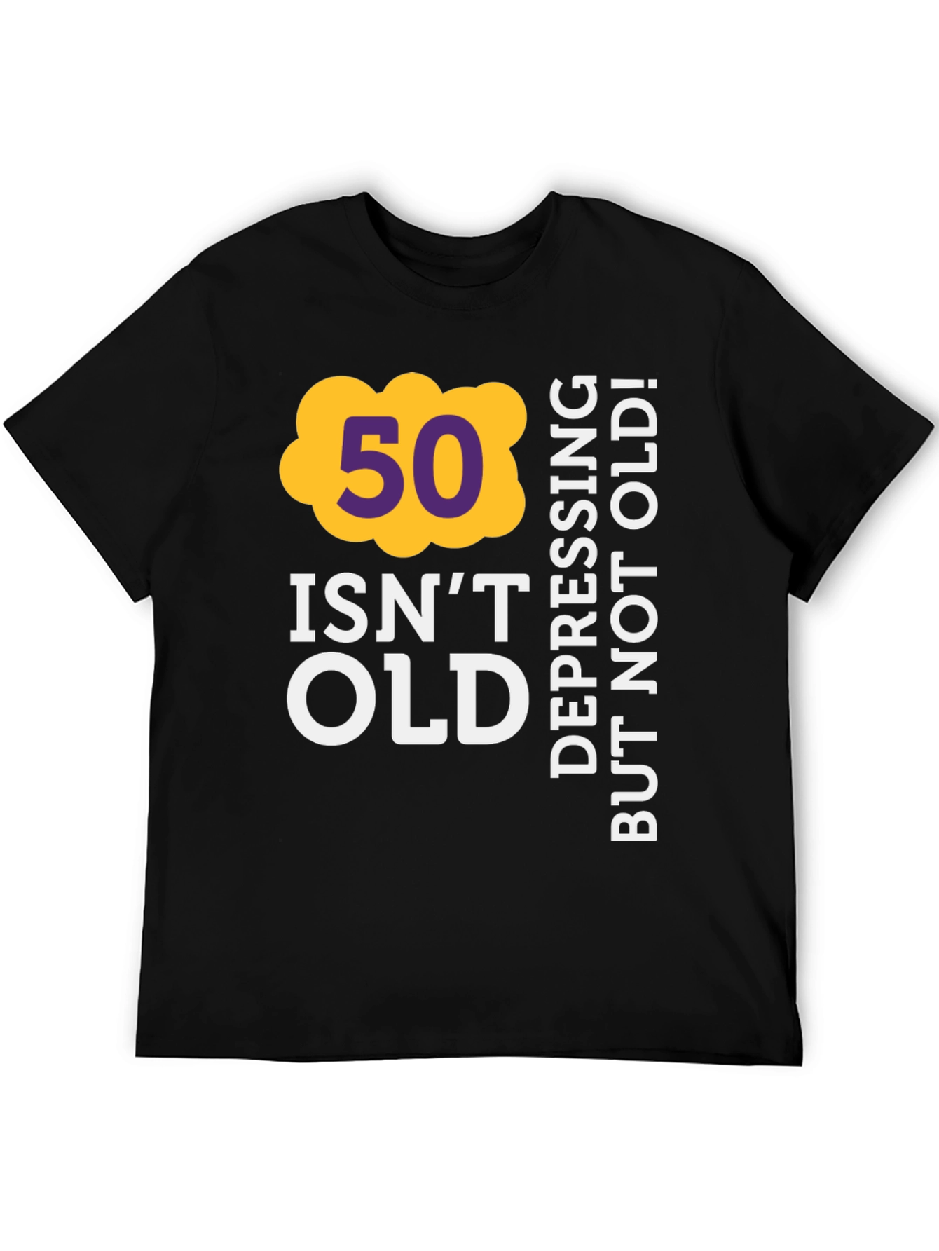 Black Funny 50th Birthday T-Shirt - Not Old! view 5