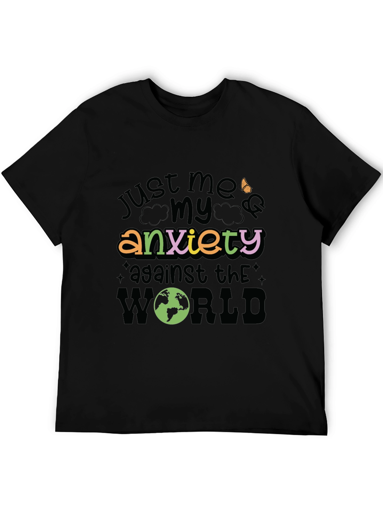 Anxiety T-Shirt - Just Me, My Anxiety Against the World - 5