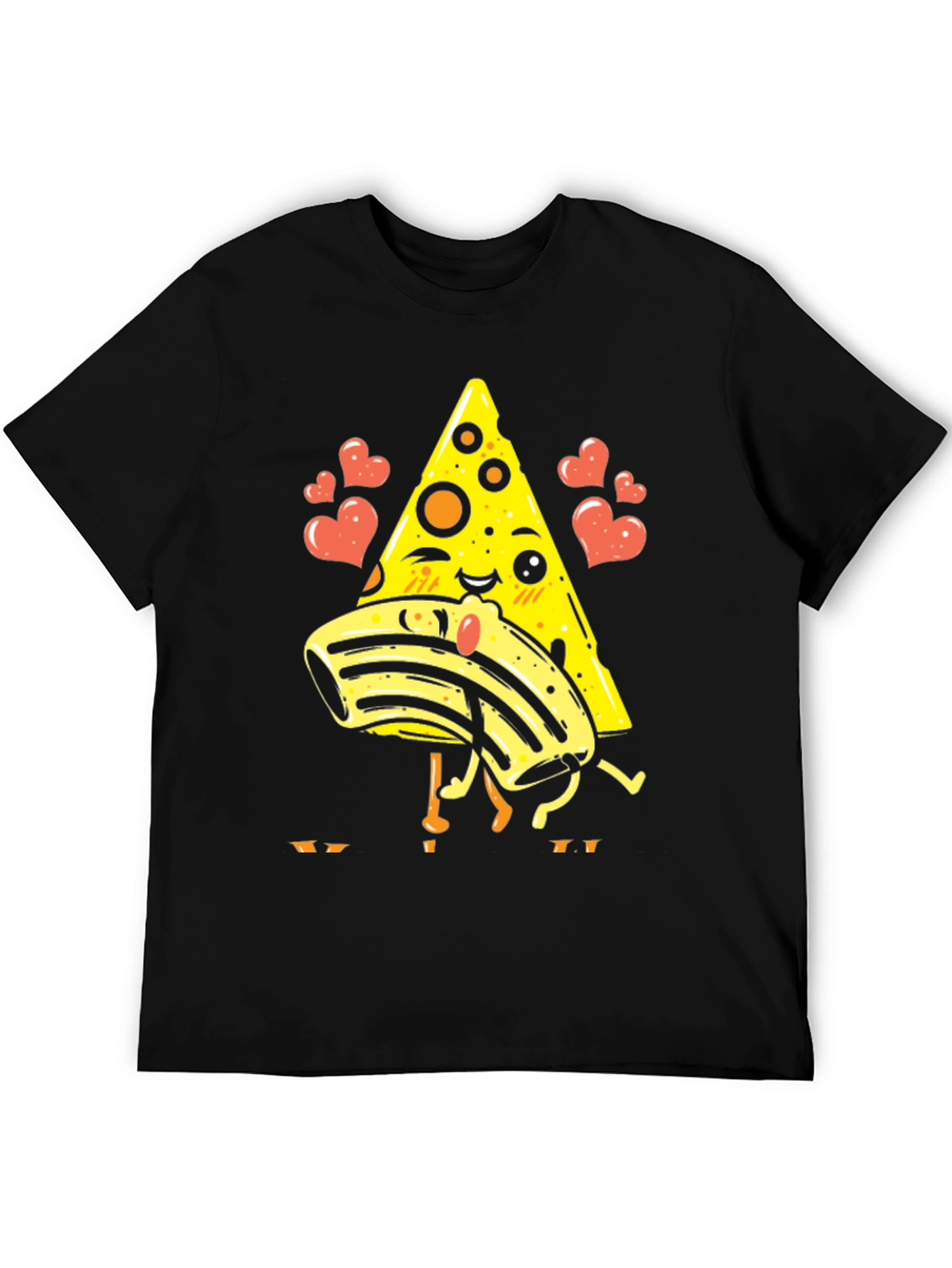 Black Pizza and Pasta Lovers T-Shirt view 5