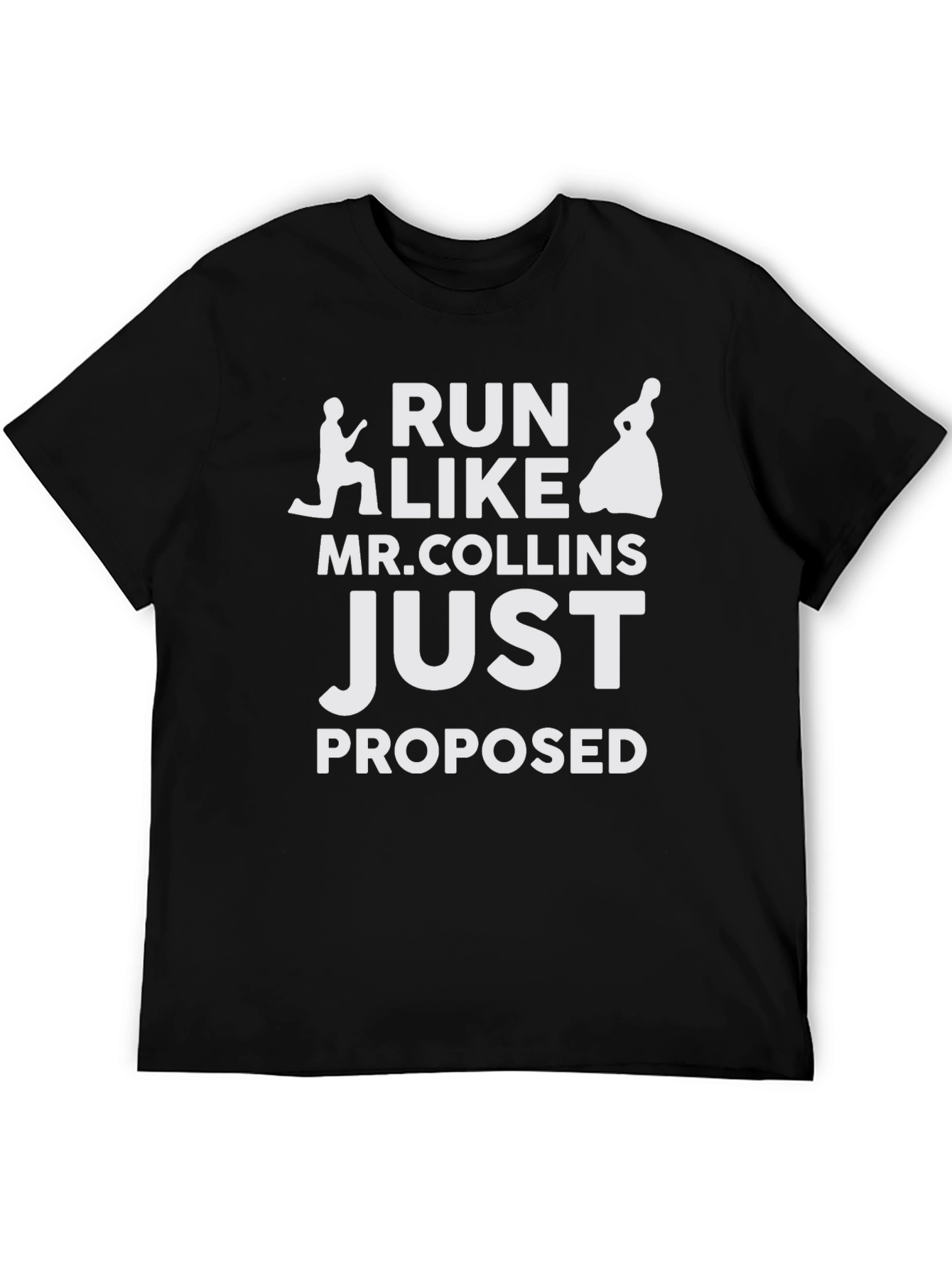 Black Run Like Mr. Collins T-Shirt - Pride and Prejudice view 5