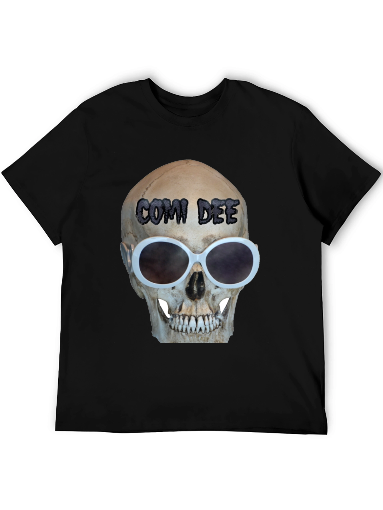 Black Skull Sunglasses T-Shirt - Comi Dee view 5