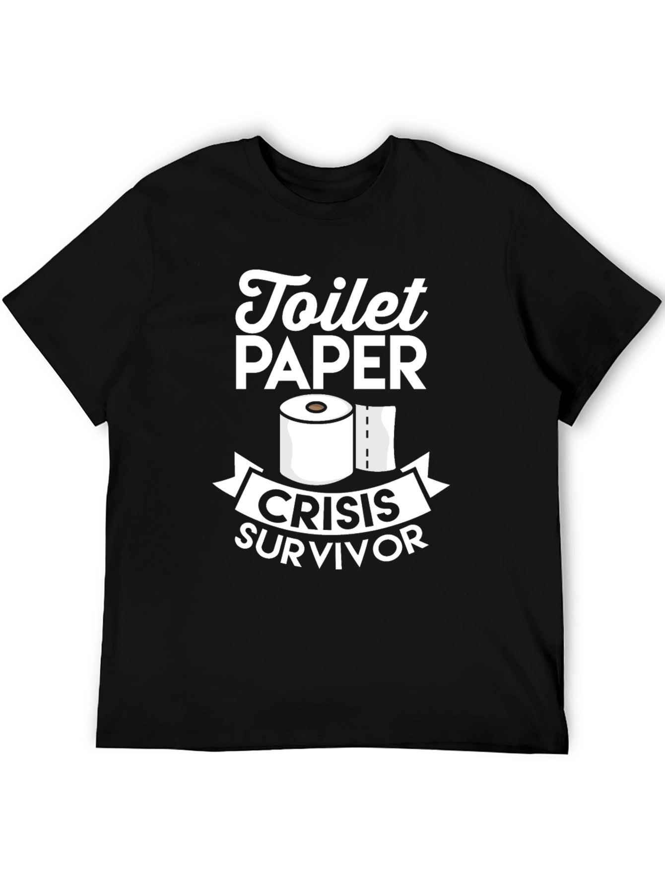 Black Toilet Paper Crisis Survivor T-Shirt view 5