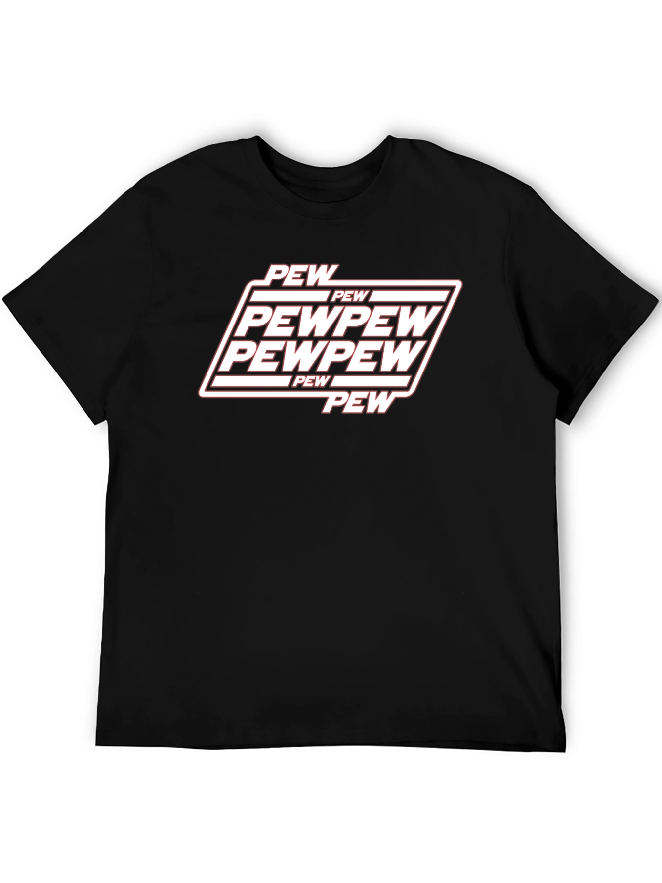 Black Pew Pew Graphic Tee - Cool Gamer Style Shirt view 5