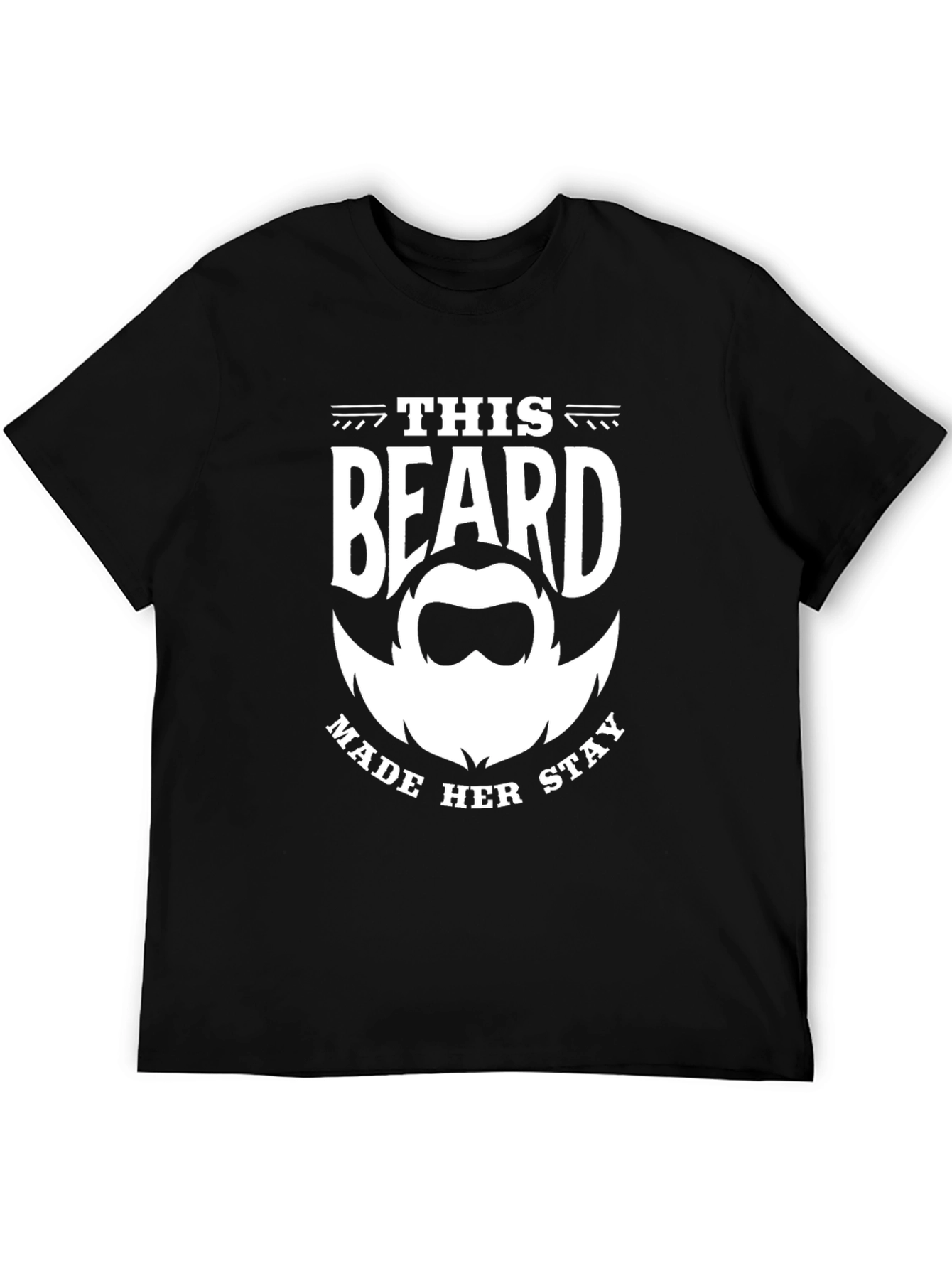 Black This Beard Made Her Stay Graphic Tee view 5