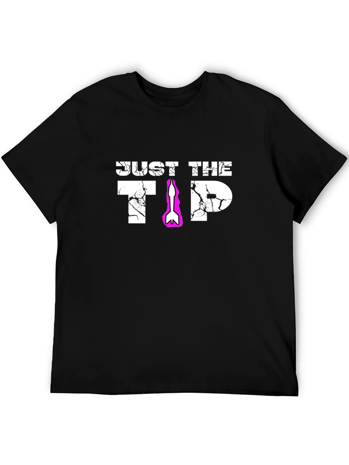 Black Just The Tip Graphic T-Shirt - Adult Humor Tee view 5