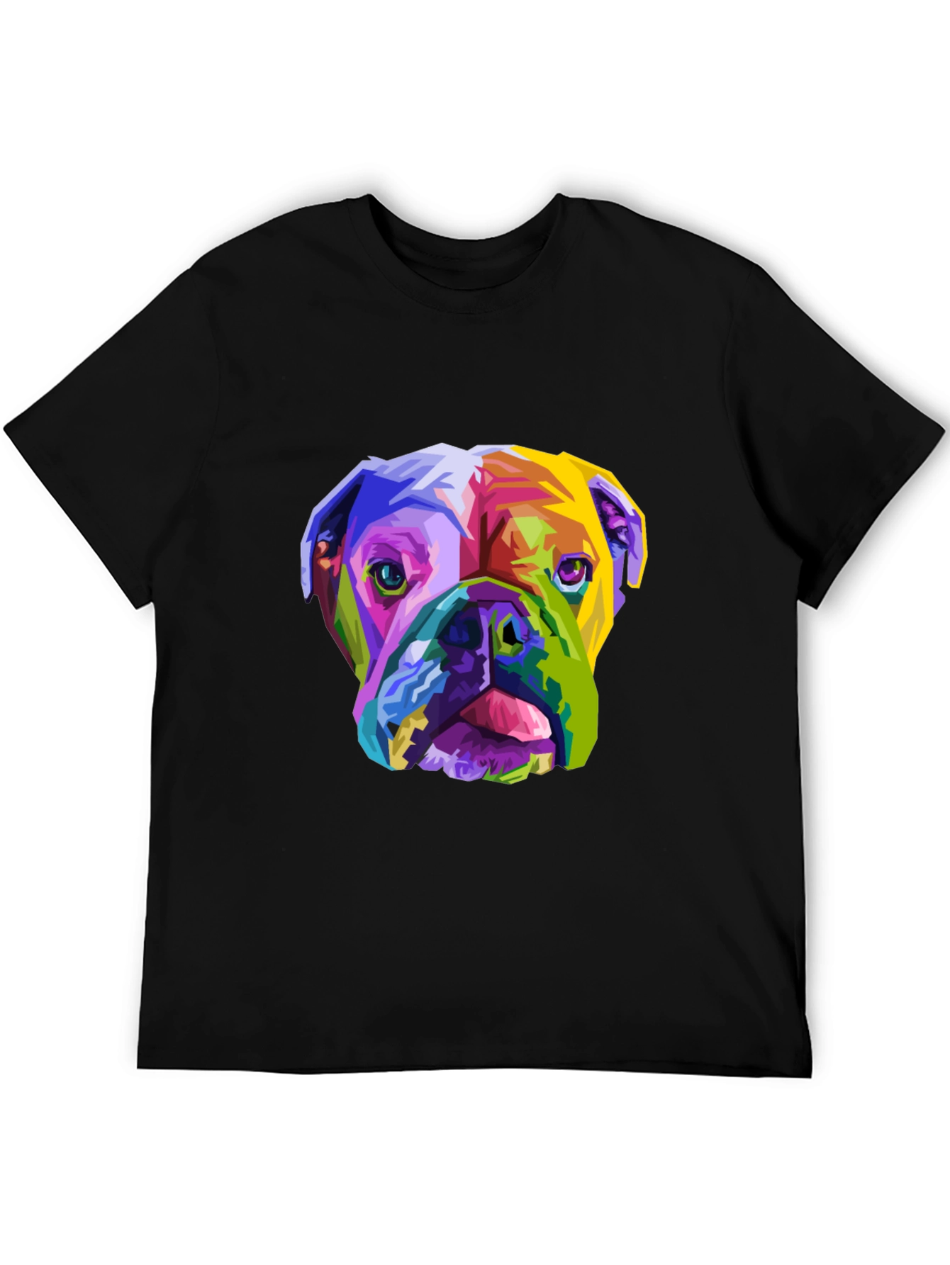 Black Colorful Dog Graphic T-Shirt - Stylish Pet Lover Tee view 5