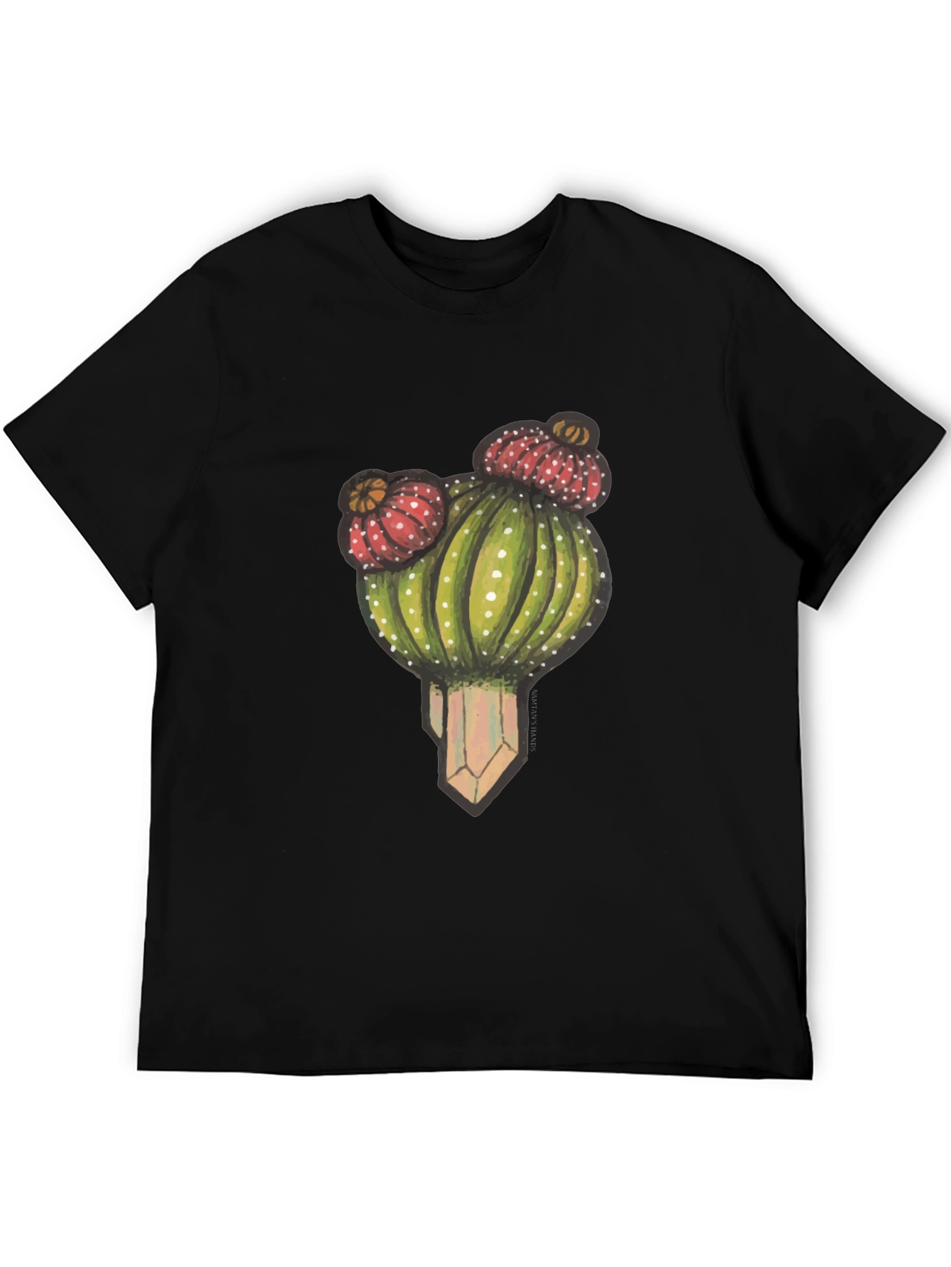 Black Cactus Graphic Tee - Stylish Unisex Black T-Shirt view 5