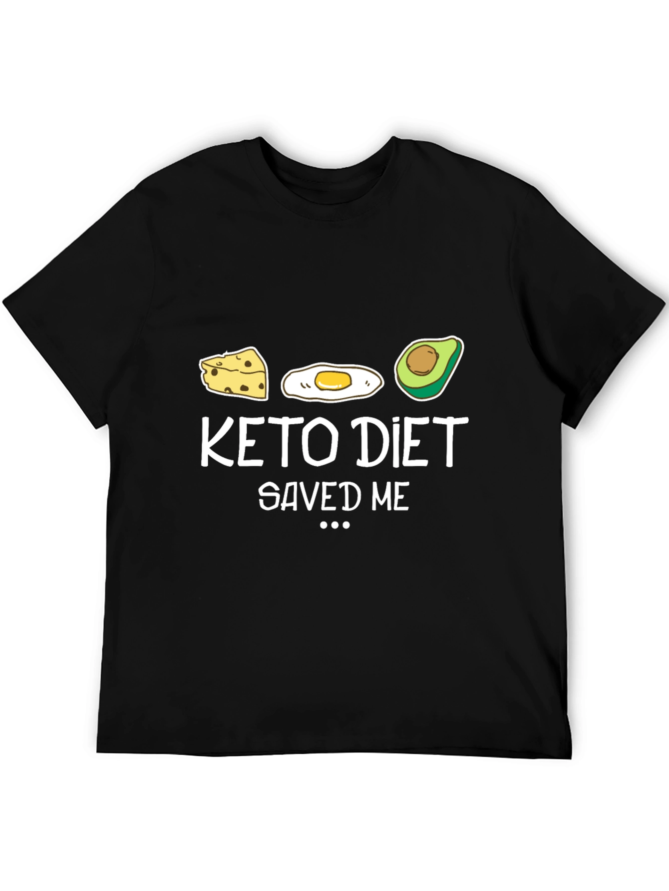 Black Keto Diet Saved Me Funny Graphic T-Shirt view 5