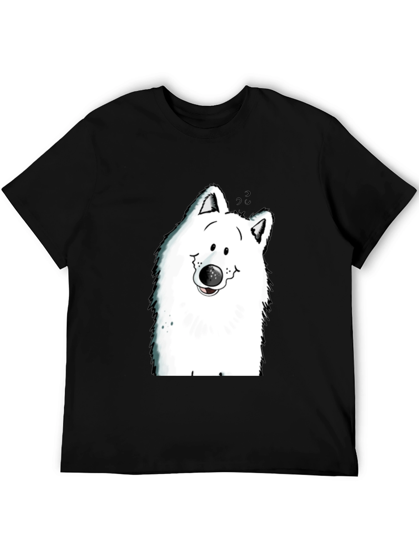 Black Cartoon Dog Graphic Tee - Black T-Shirt view 5