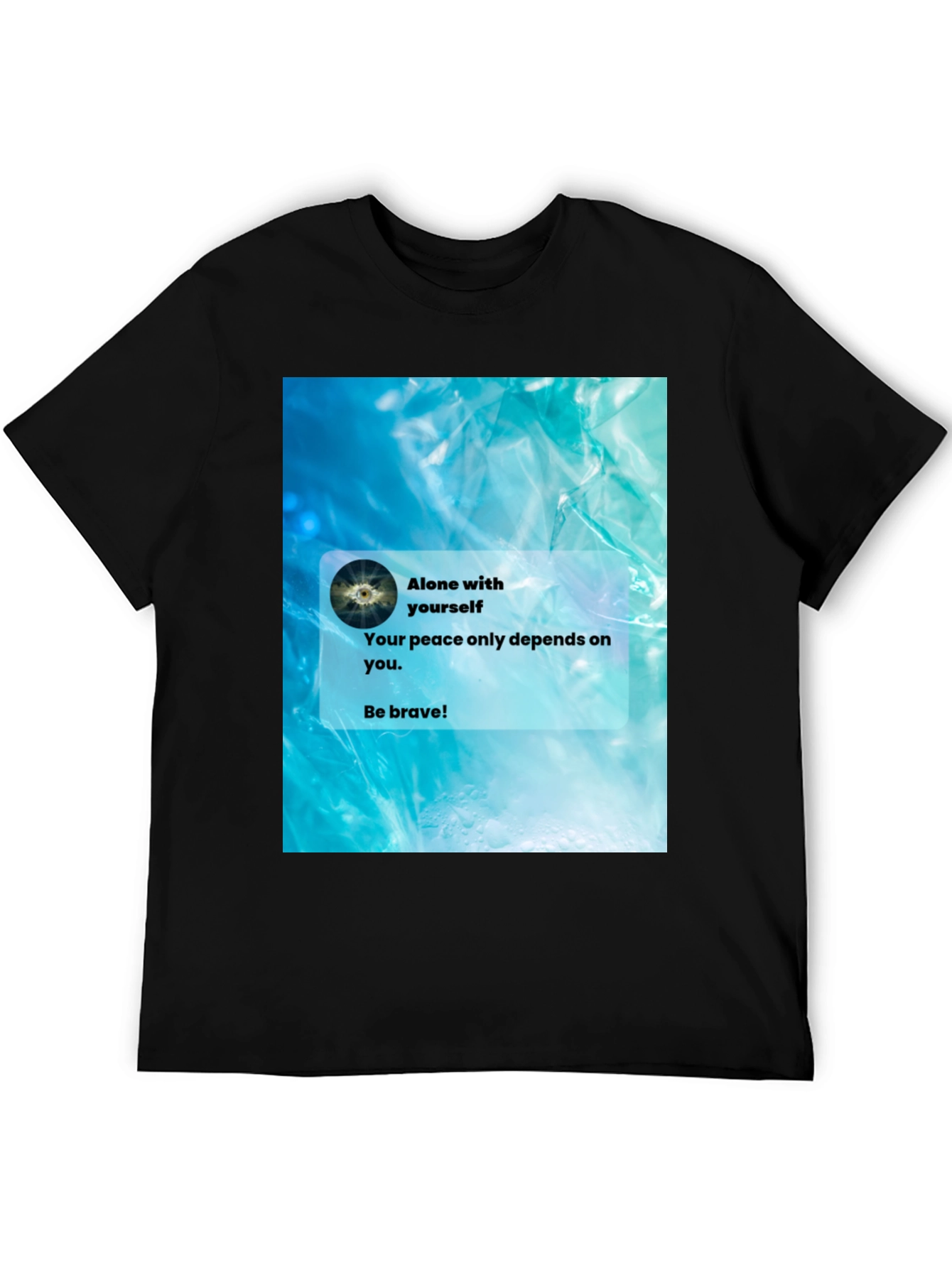 Black Alone With Yourself Graphic T-Shirt view 5