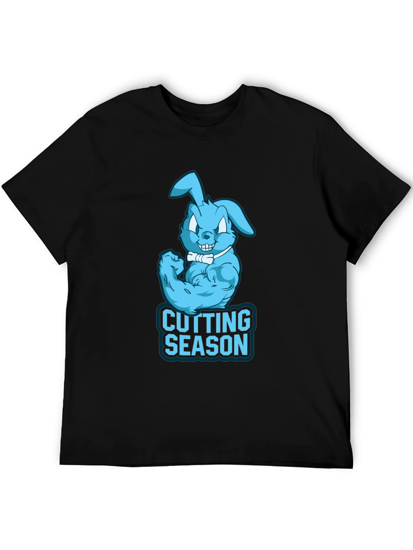Black Cutting Season Bunny T-Shirt - Gym Apparel view 5