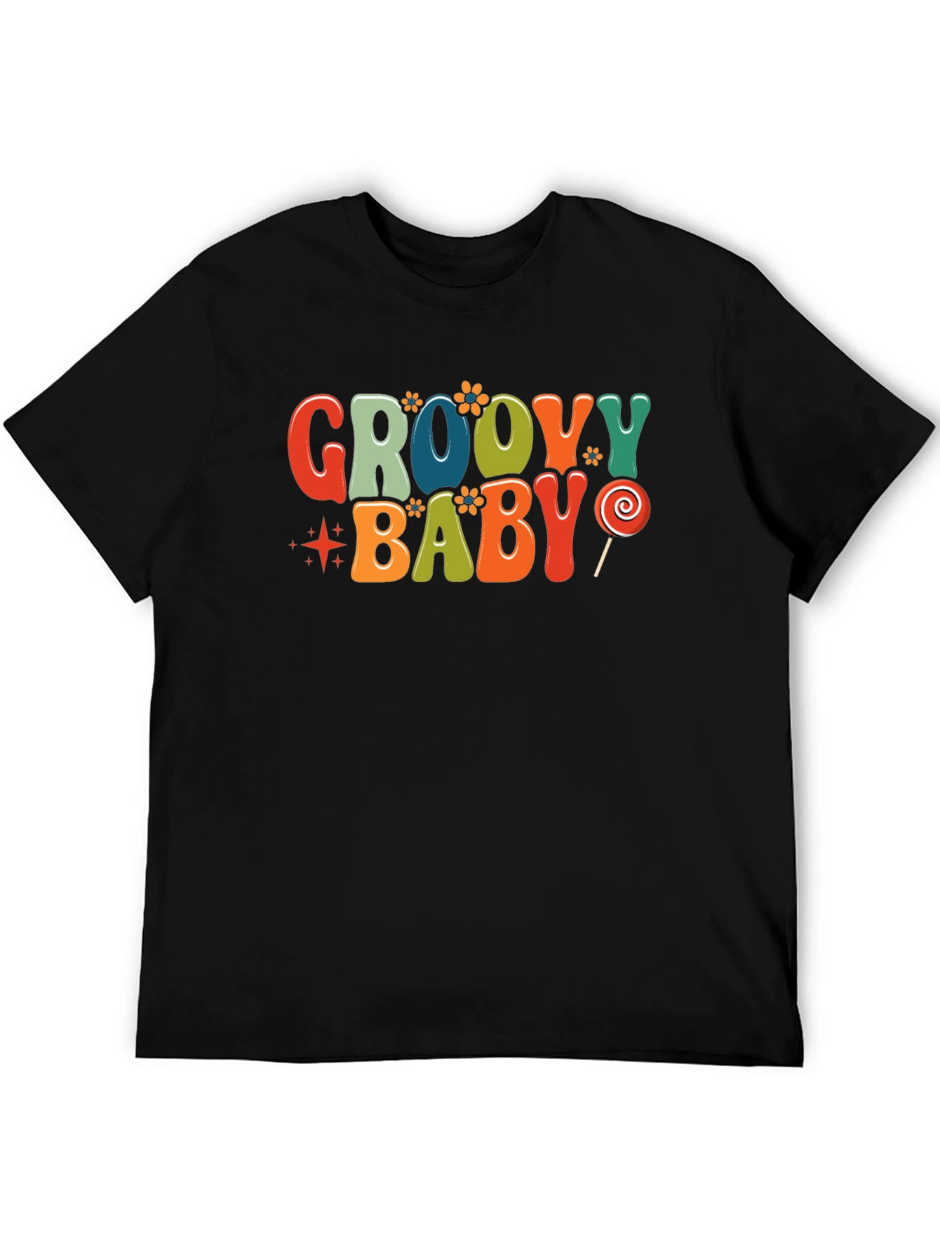Black Groovy Baby Retro T-Shirt view 5
