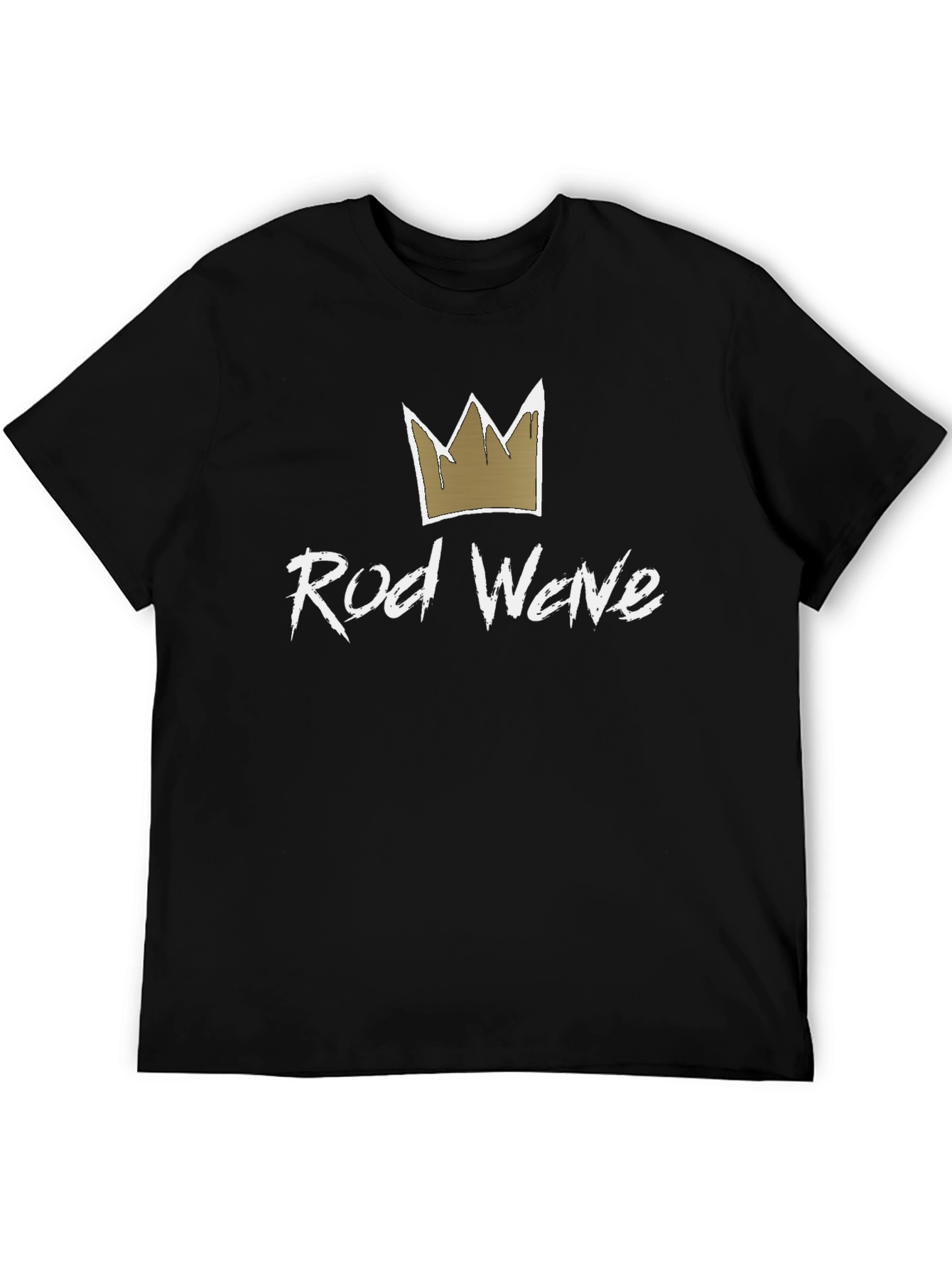 Black Rod Wave Crown Graphic Black T-Shirt view 5