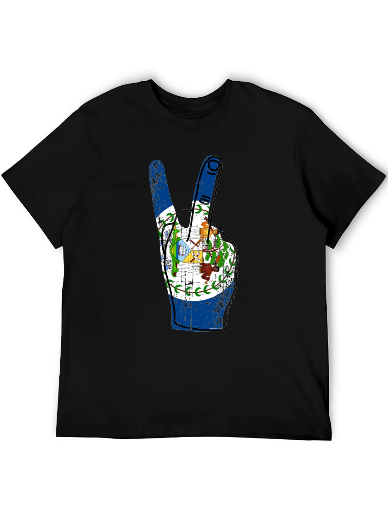 Belize Flag Peace Sign T-Shirt - 5