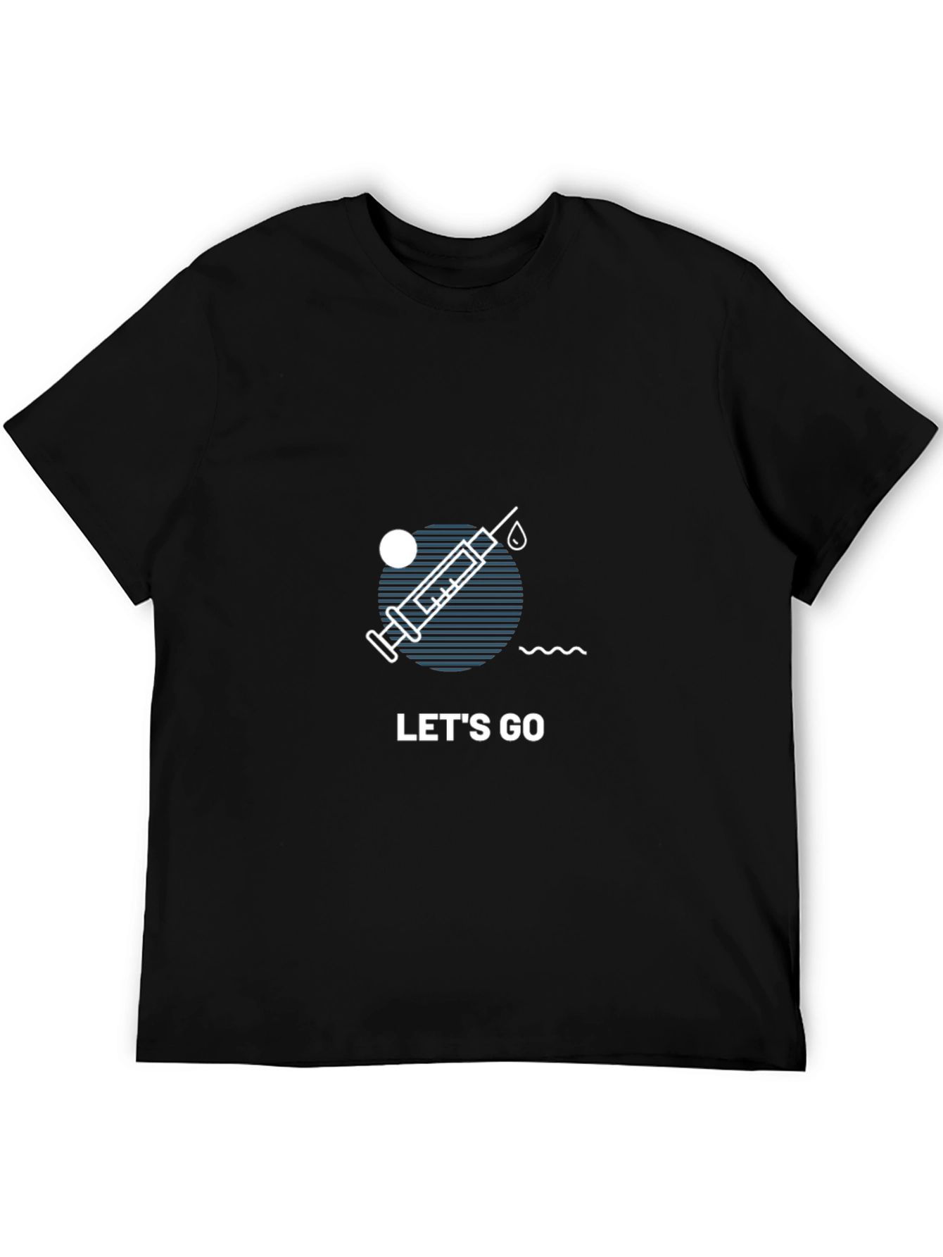 Black Let's Go Graphic Tee - Vaccine Humor view 5