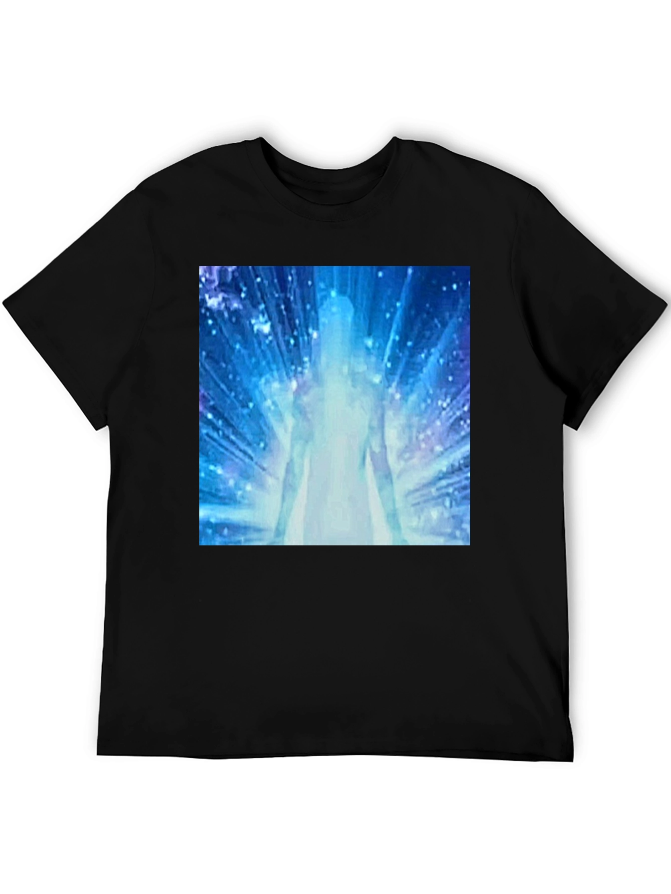 Black Astral Being T-Shirt - Cosmic Energy Design view 5