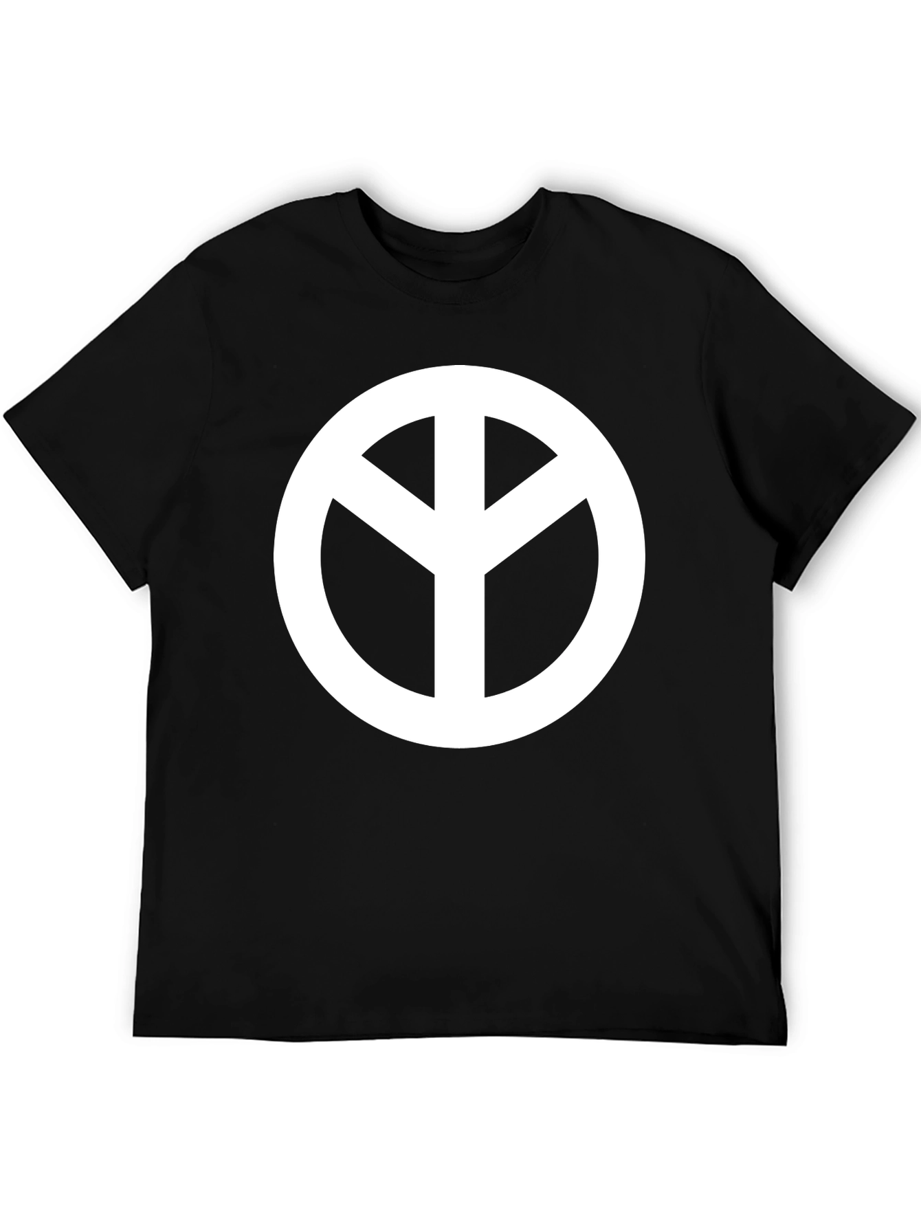 Black Peace Symbol Black T-Shirt view 5