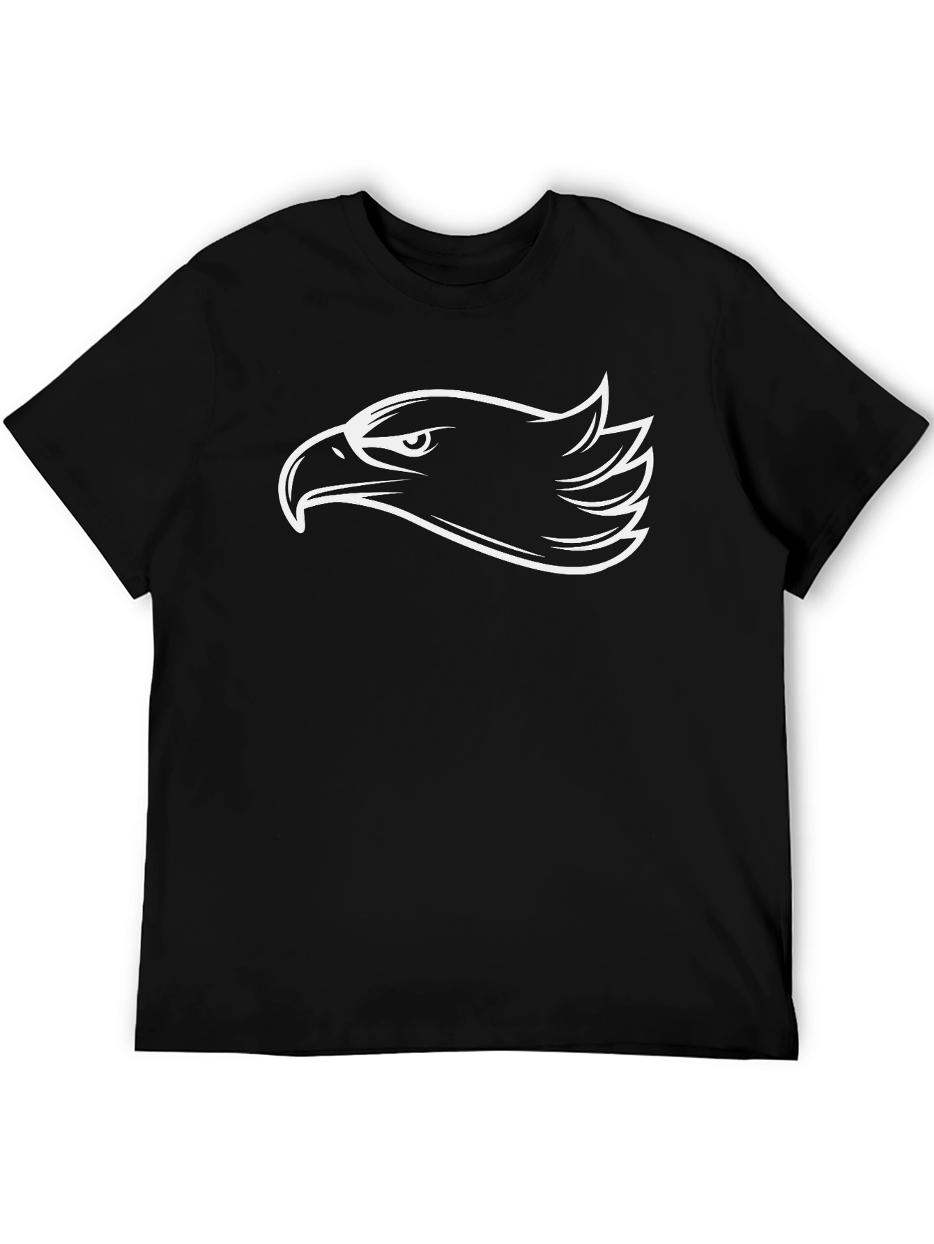 Black Eagle Head Graphic T-Shirt - Cool Bird Tee view 5