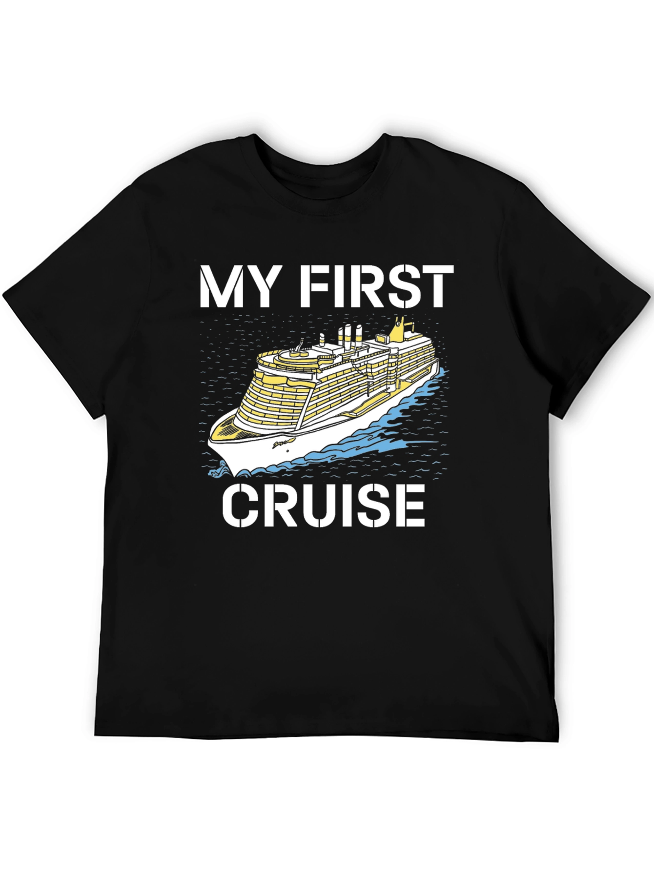 Black My First Cruise T-Shirt - Vacation Souvenir view 5