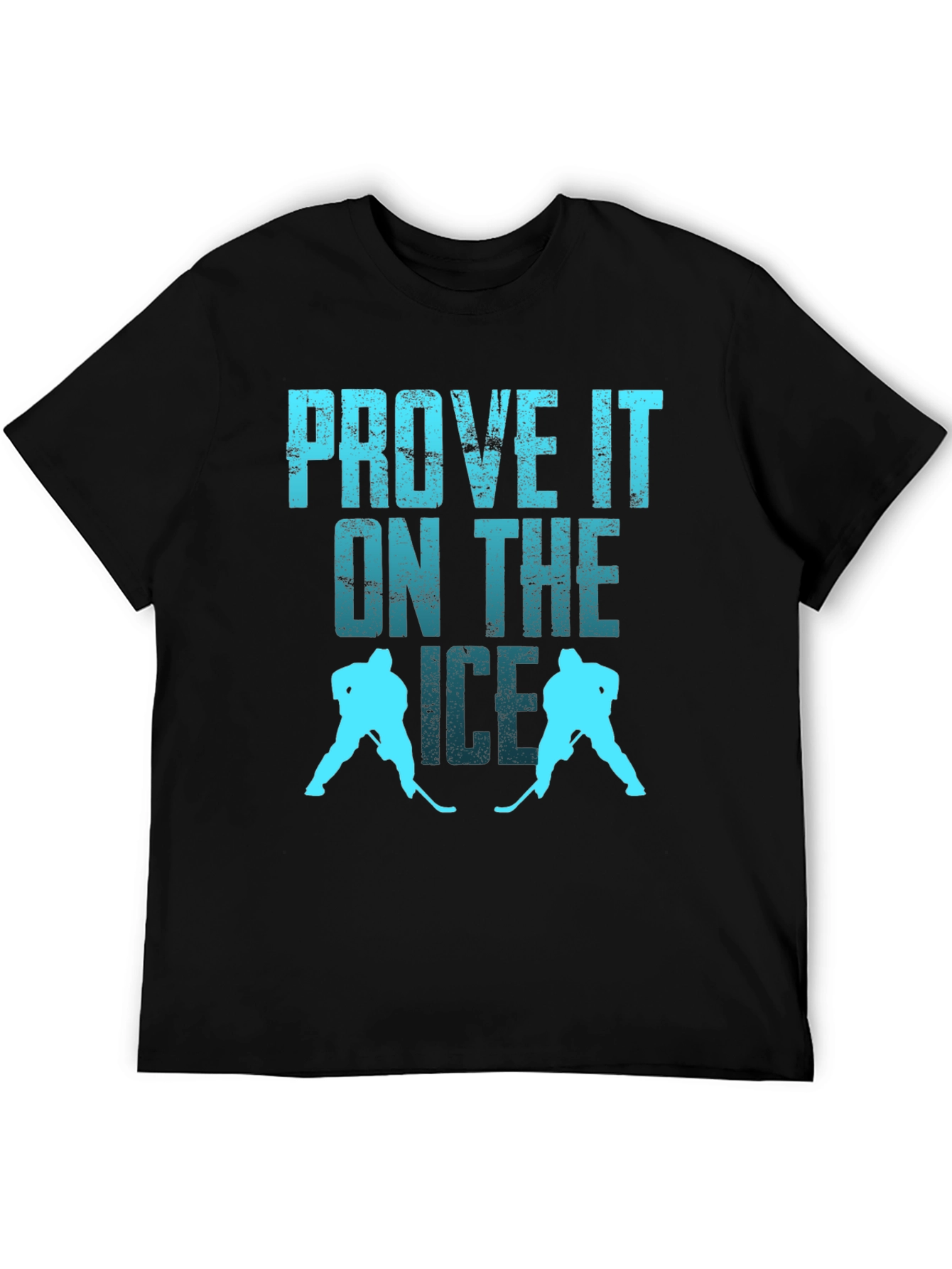 Black Prove It On The Ice Hockey Graphic Tee view 5